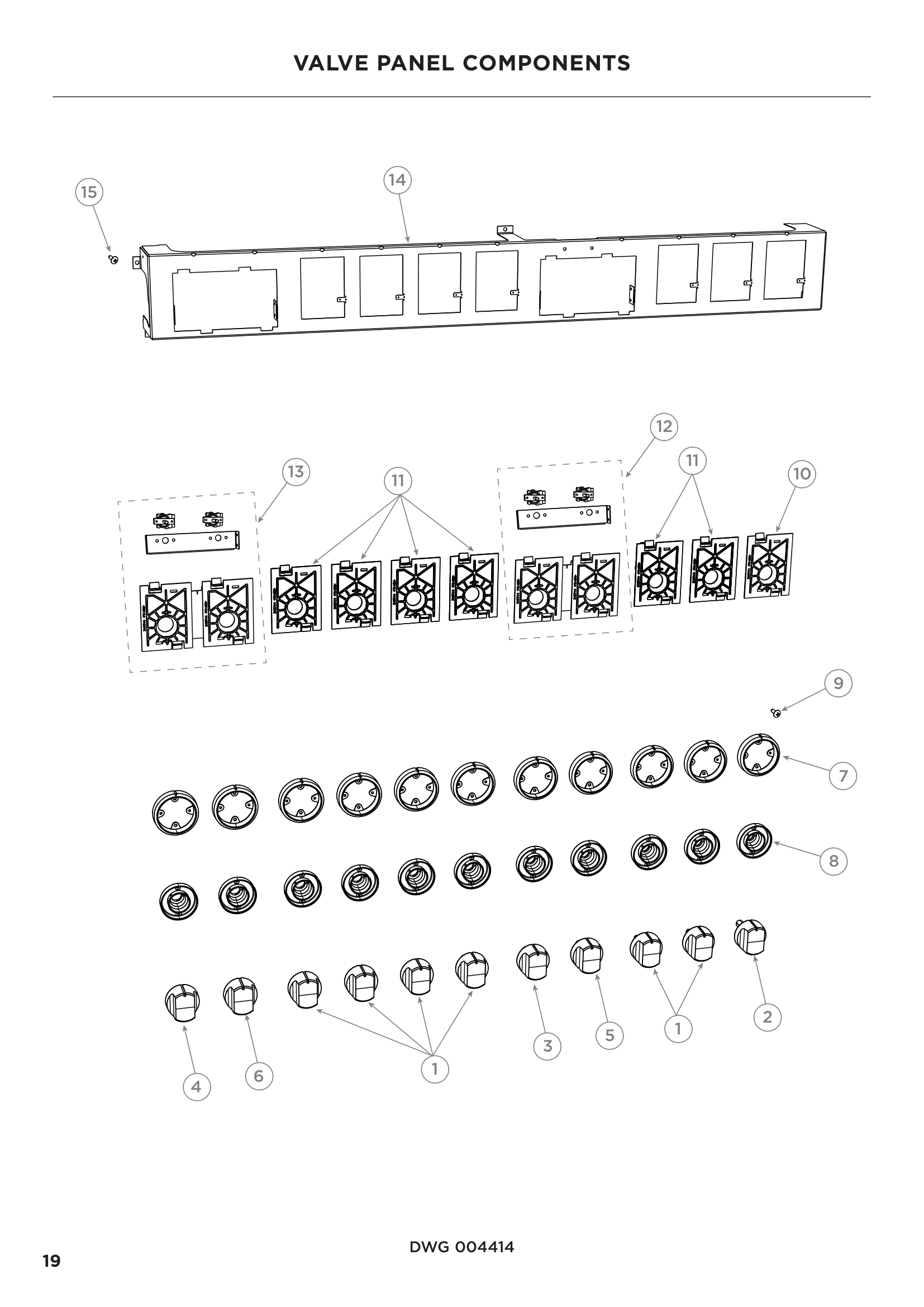 VALVE PANEL COMPONENTS