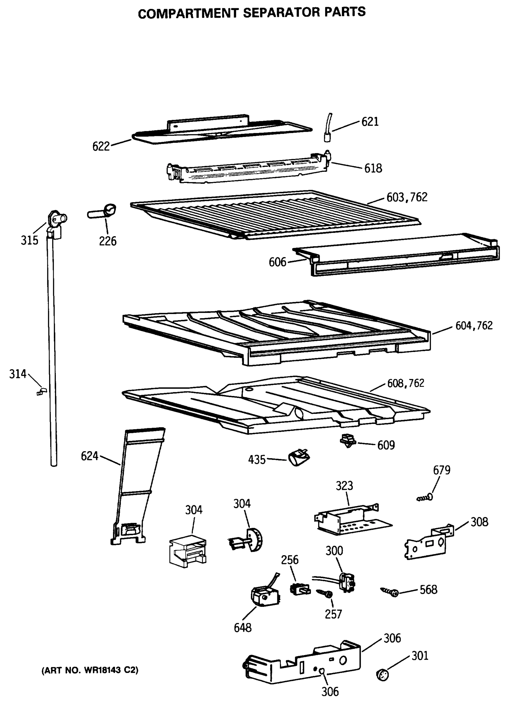 COMPARTMENT SEPARATOR PARTS