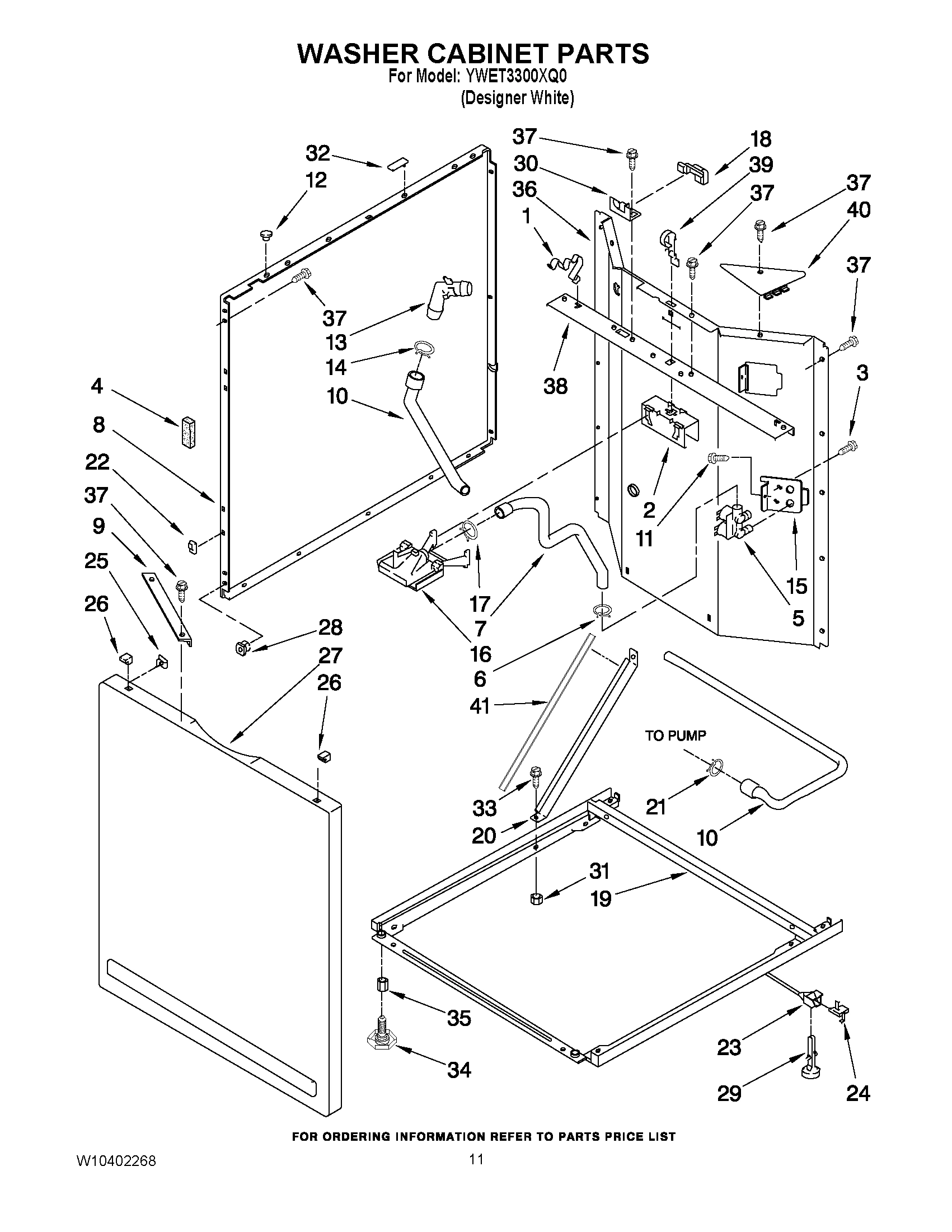 07 - WASHER CABINET PARTS