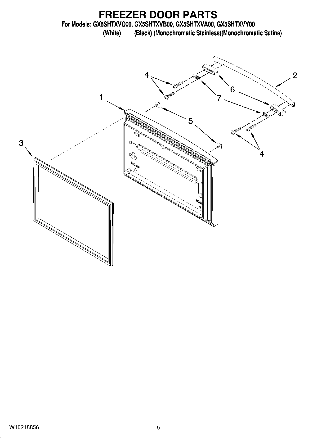 03 - FREEZER DOOR PARTS