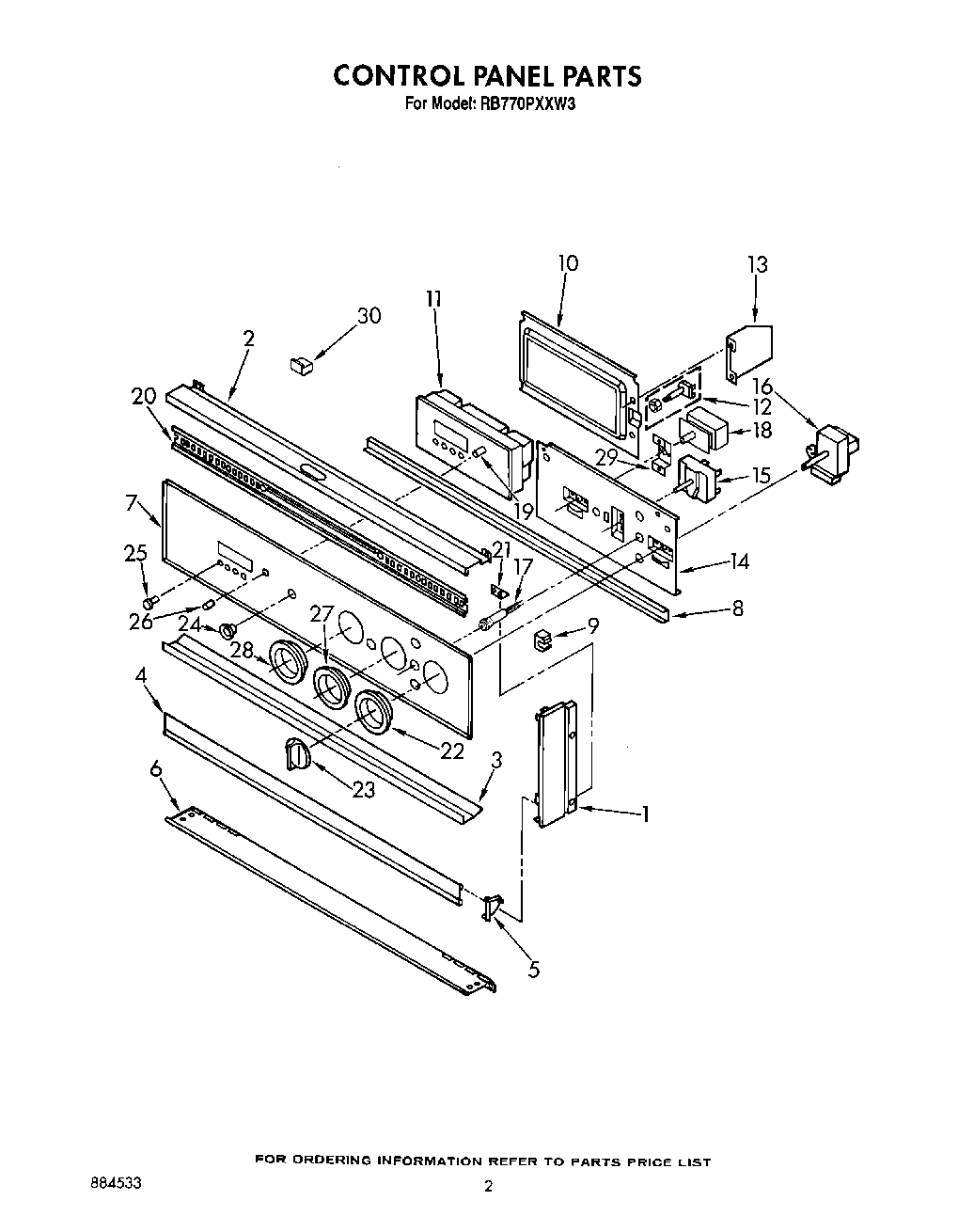 02 - CONTROL PANEL, LIT/OPTIONAL