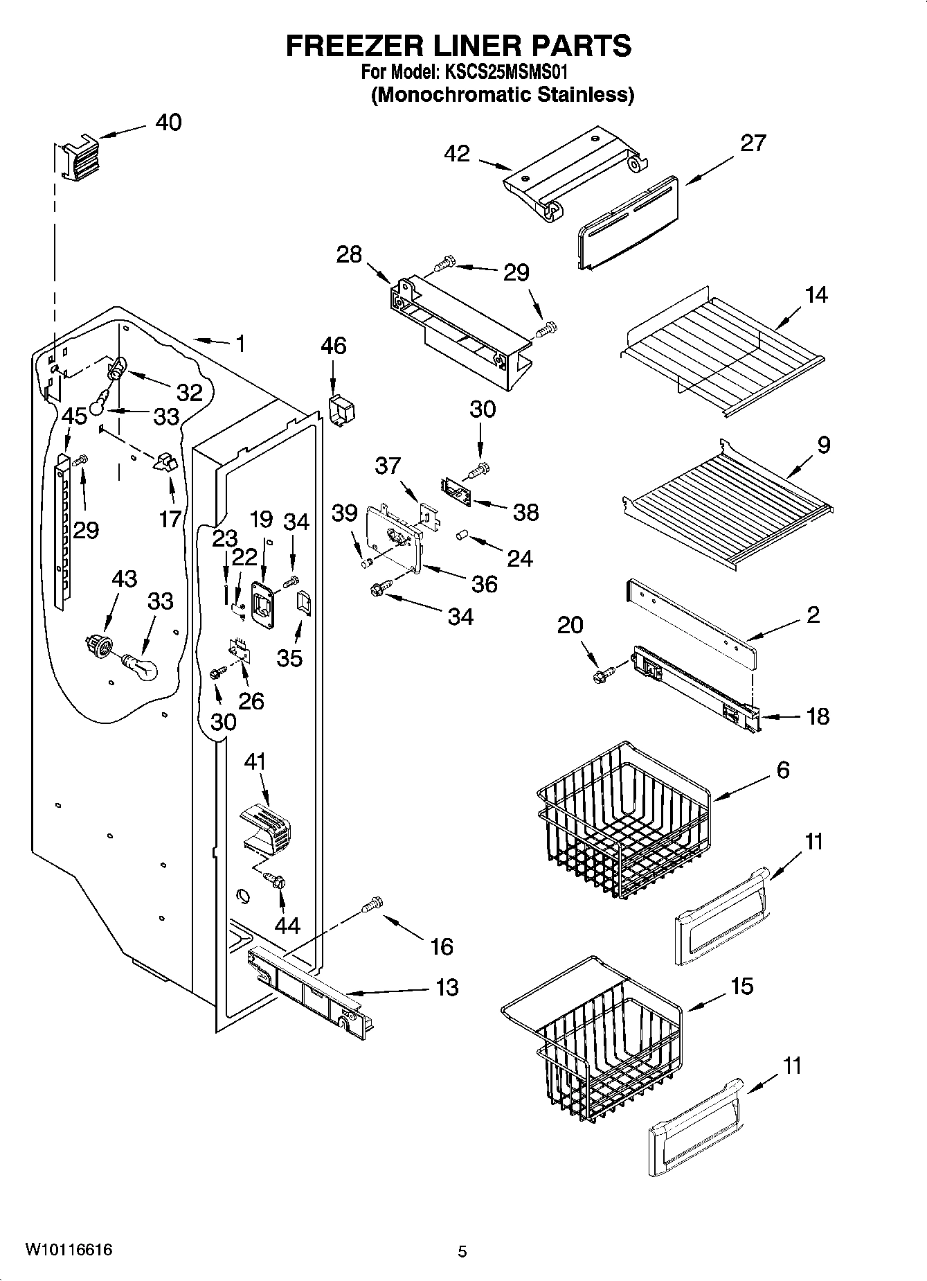 04 - FREEZER LINER PARTS
