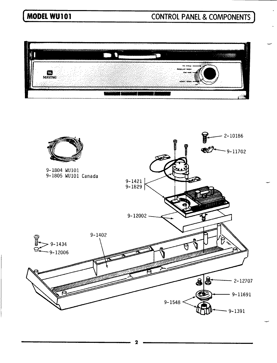 02 - CONTROL PANEL & COMPONENTS