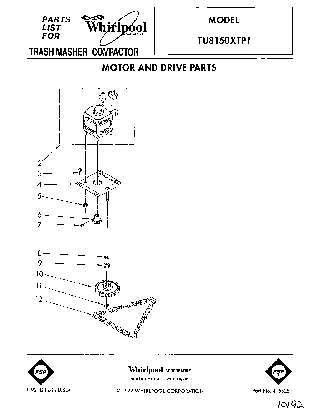 01 - MOTOR AND DRIVE, LIT/OPTIONAL