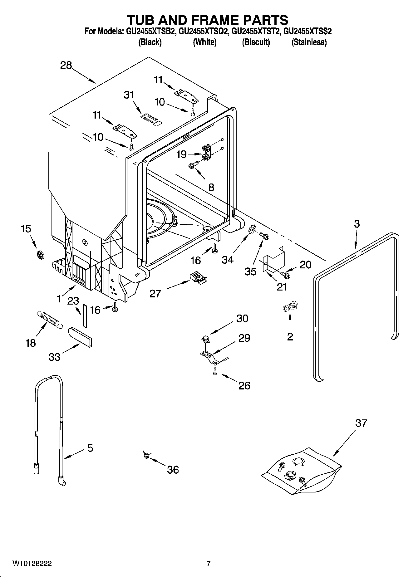 07 - TUB AND FRAME PARTS