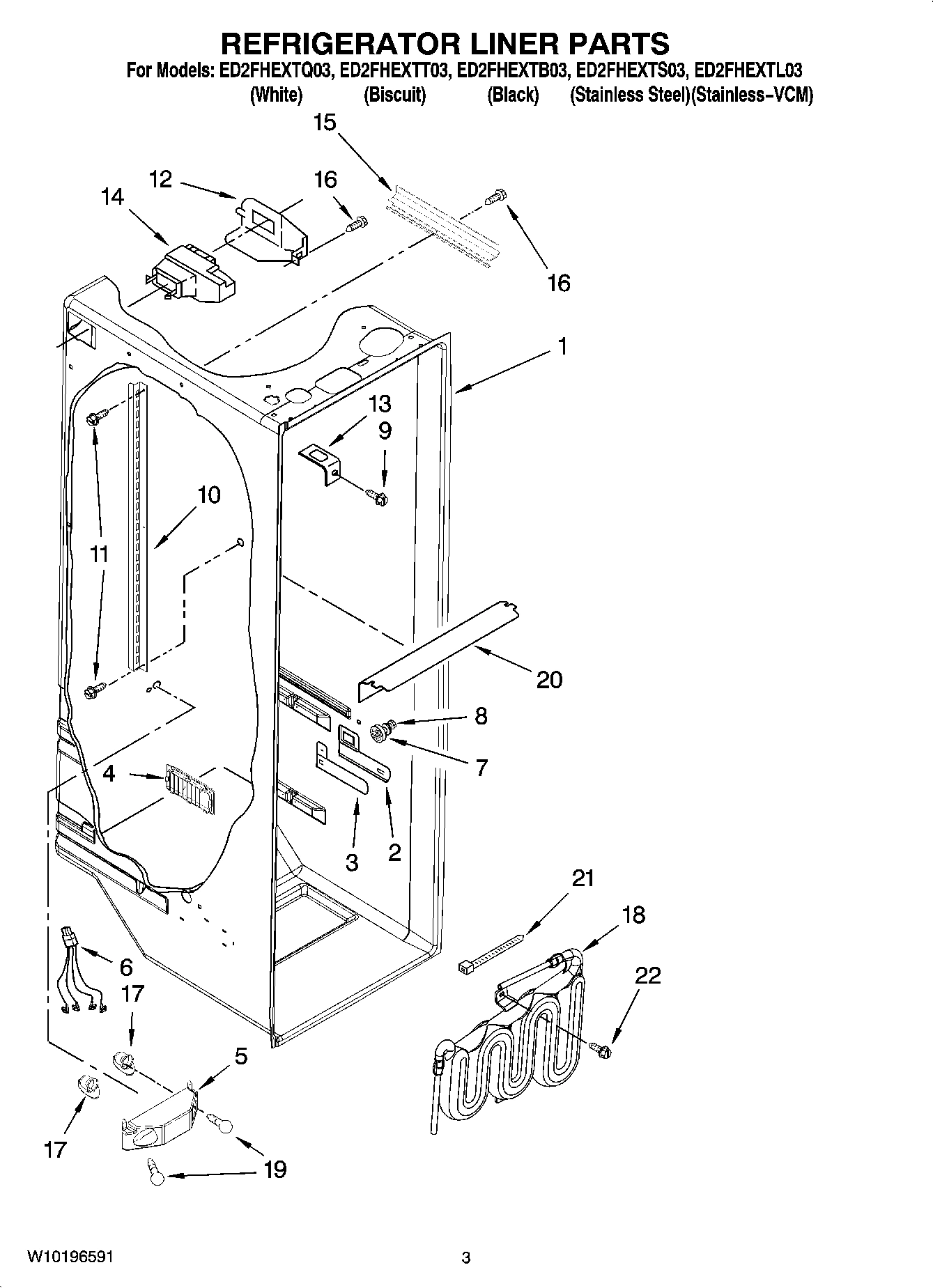 02 - REFRIGERATOR LINER PARTS