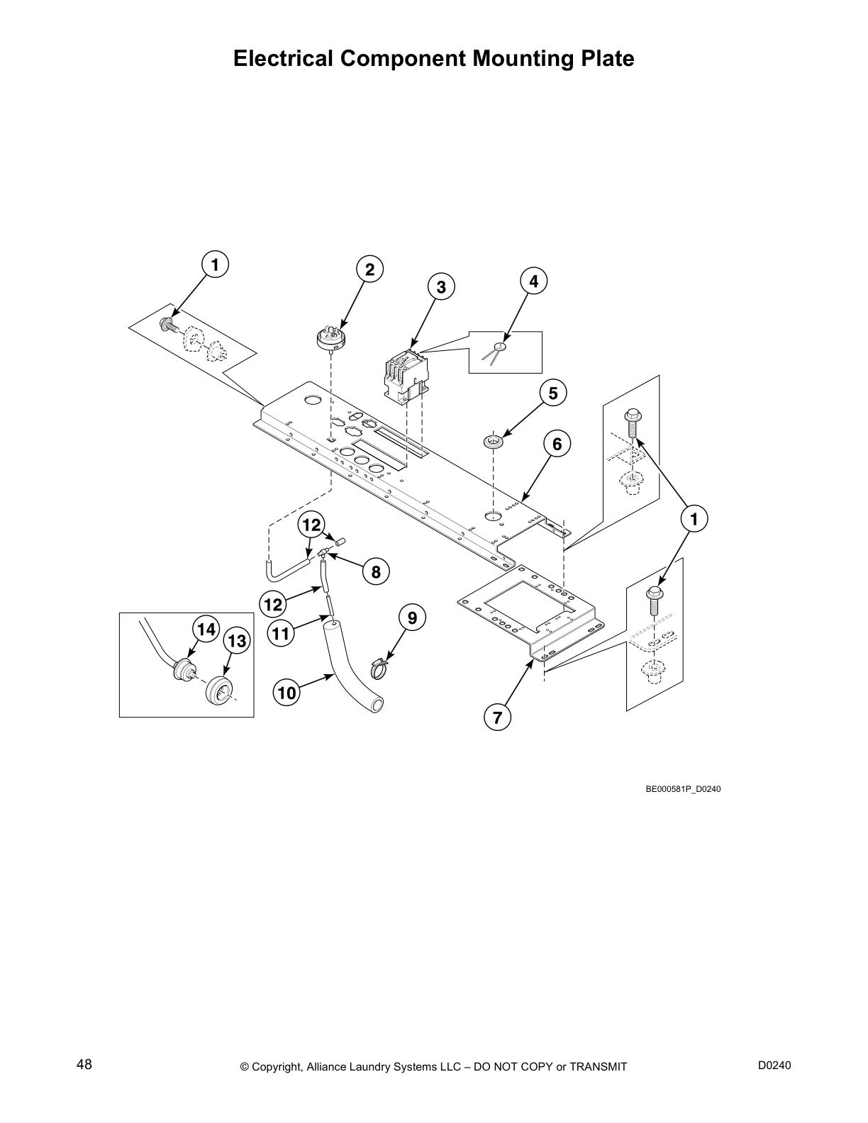 Electrical Component Mounting Plate
