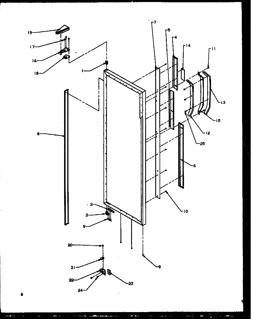 11 - REF DOOR HINGE AND TRIM PARTS