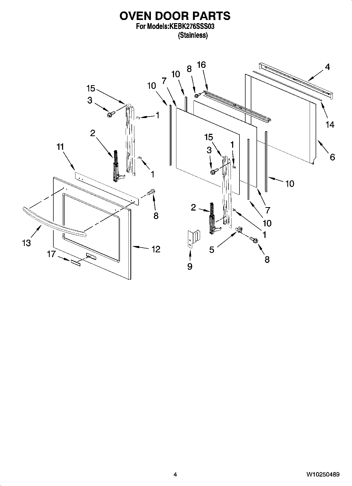 03 - OVEN DOOR PARTS