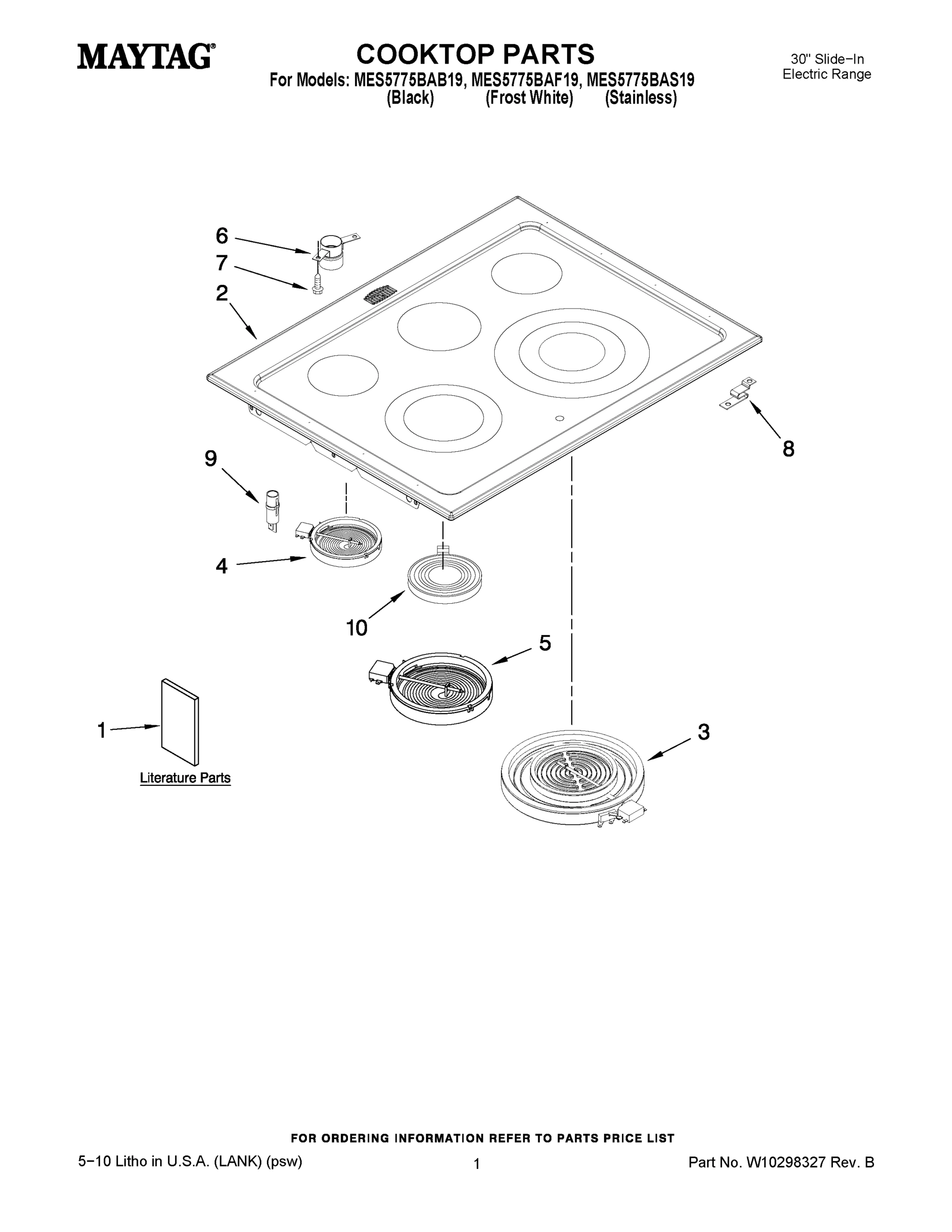01 - COOKTOP PARTS
