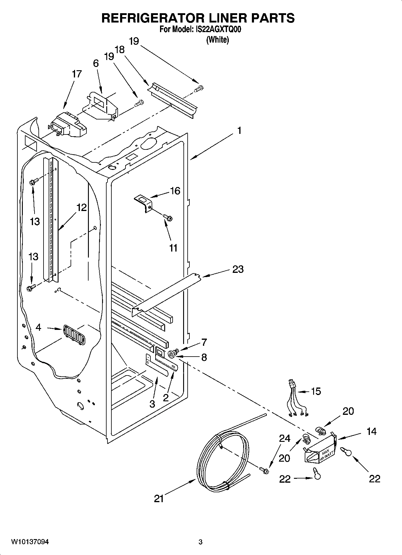 02 - REFRIGERATOR LINER PARTS