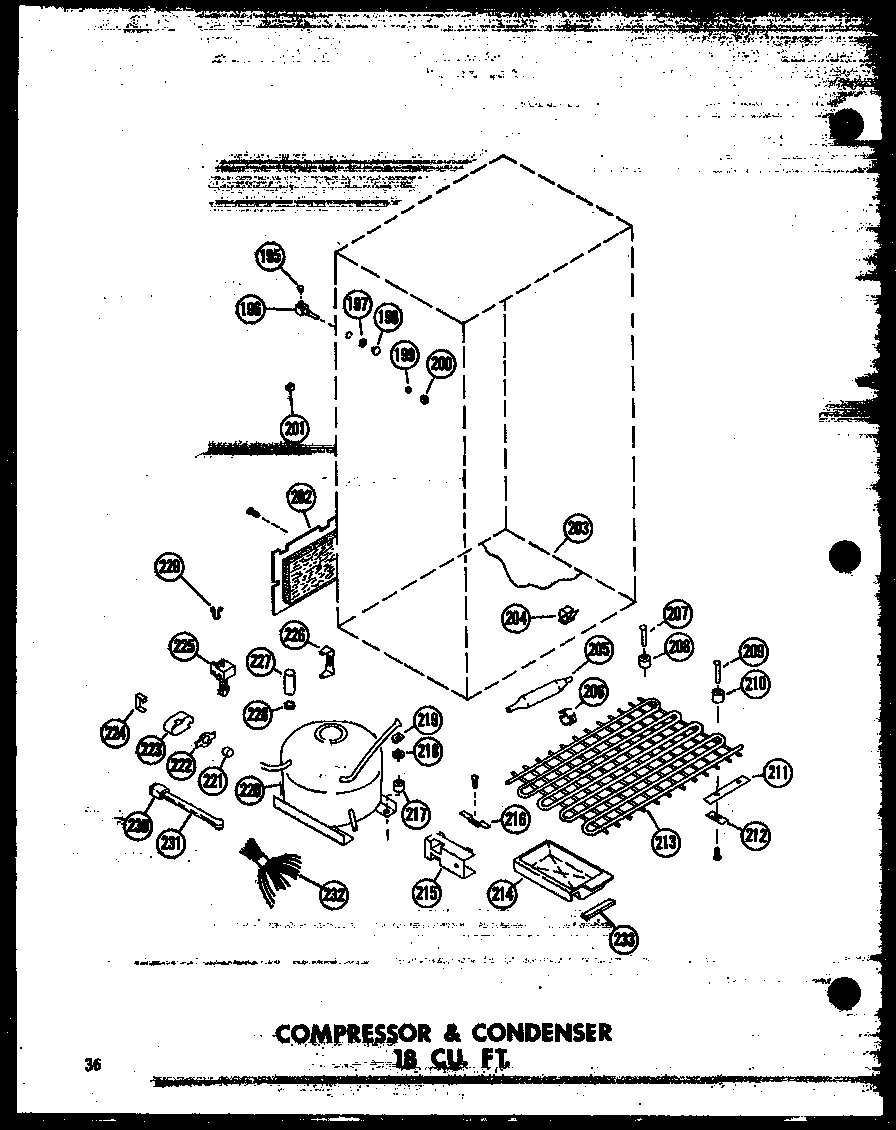 01 - COMPRESSOR & COMPRESSOR 18 CU. FT.