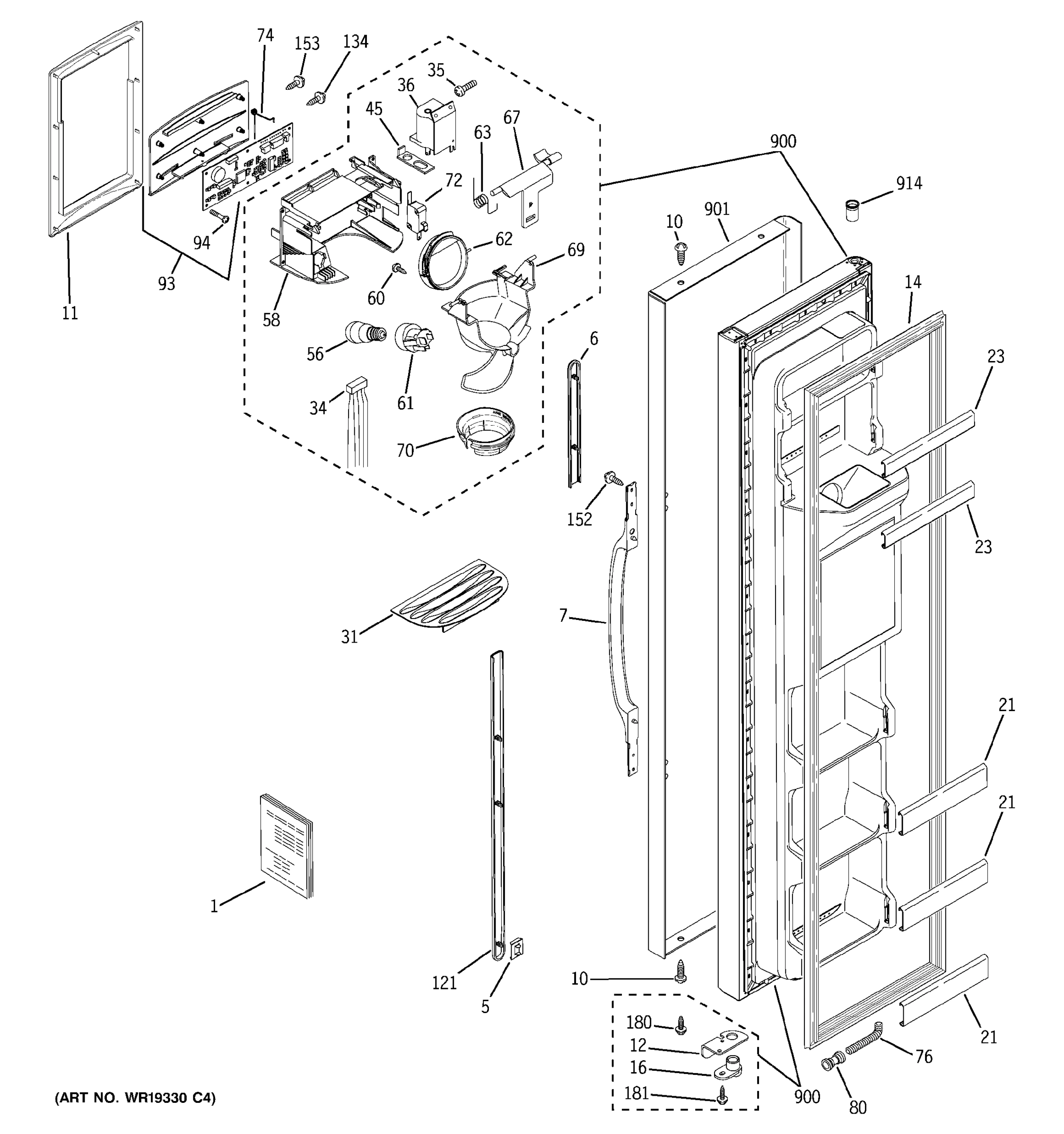 FREEZER DOOR