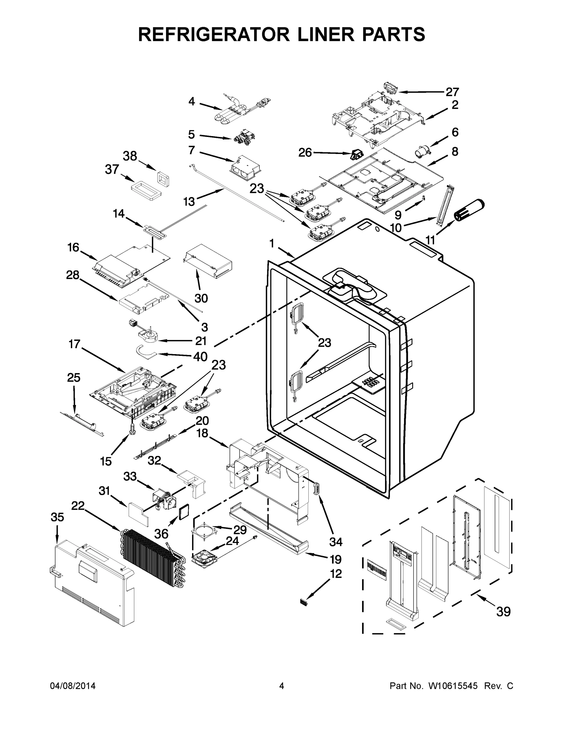 03 - REFRIGERATOR LINER PARTS