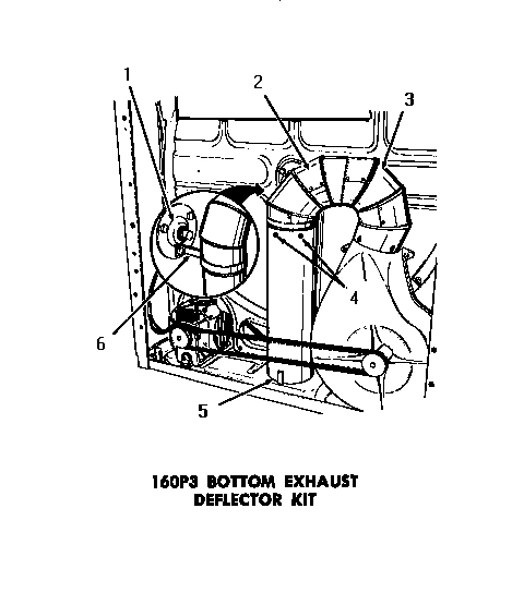 03 - 160P3 BOTTOM EXHAUST DEFLECTOR KIT