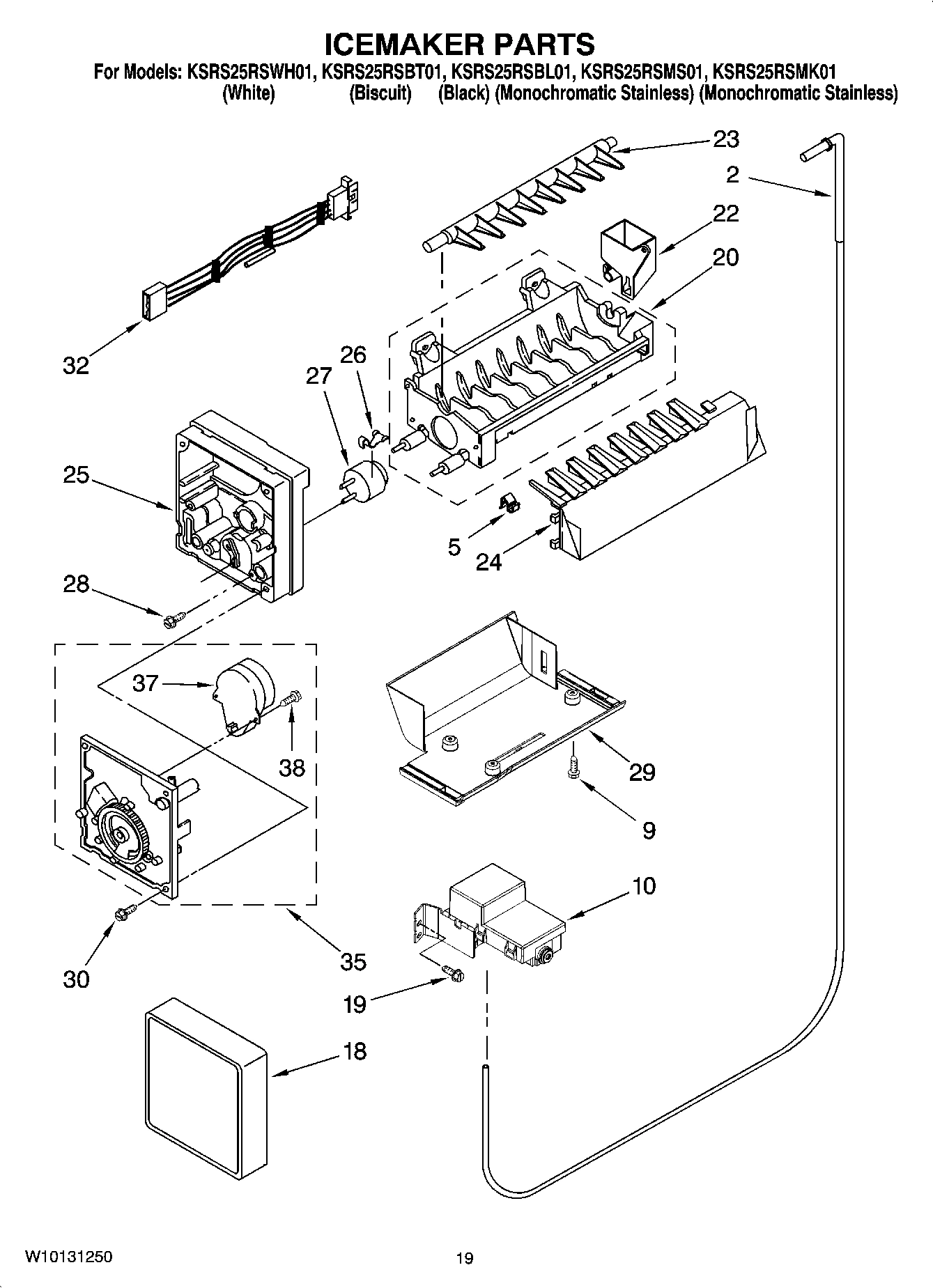 12 - ICEMAKER PARTS, OPTIONAL PARTS (NOT INCLUDED)
