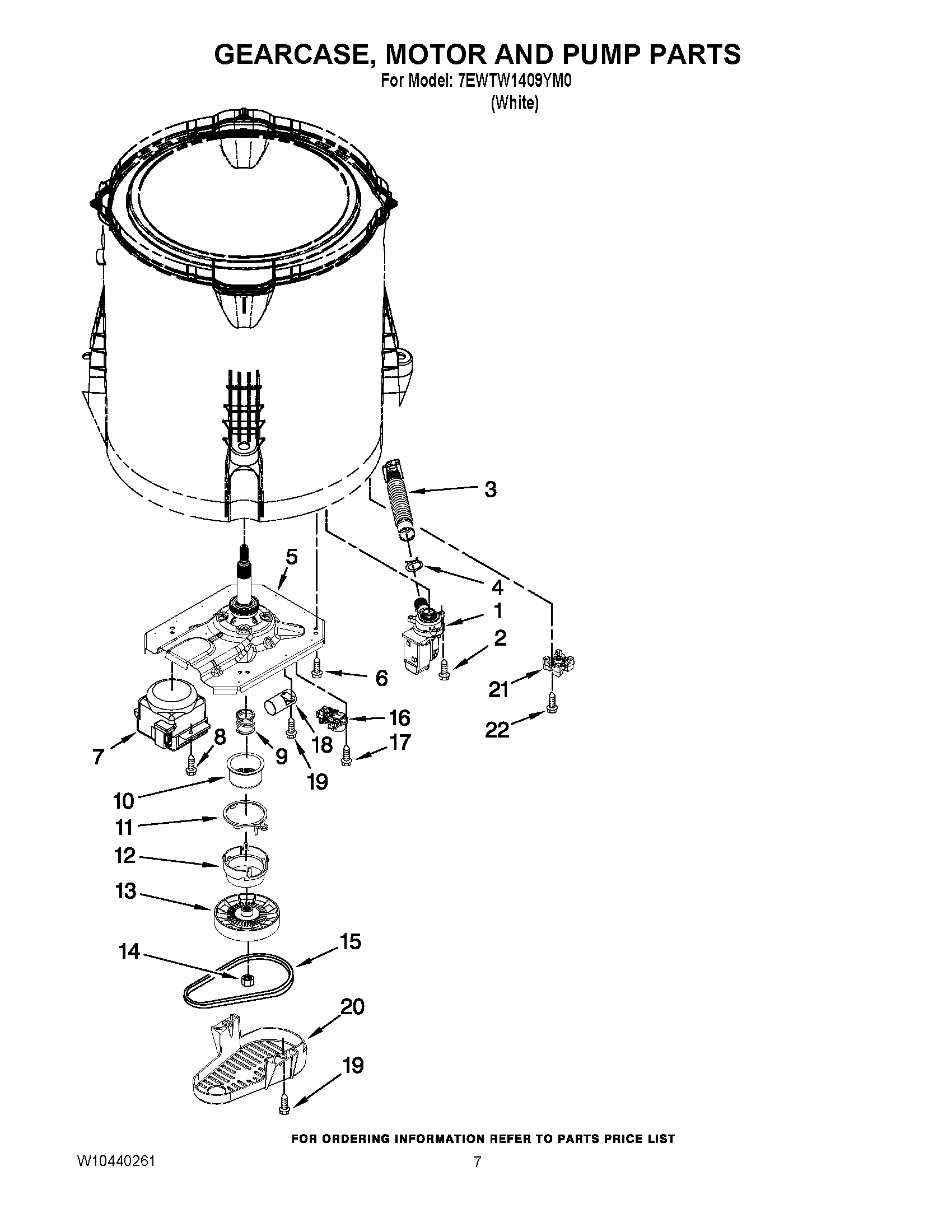 04 - GEARCASE, MOTOR AND PUMP PARTS