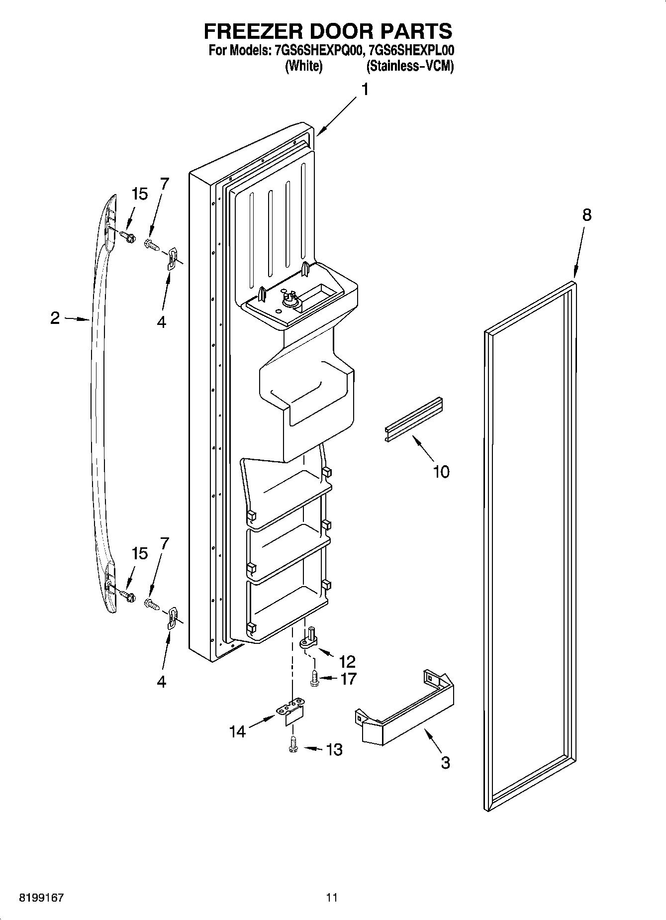 07 - FREEZER DOOR PARTS