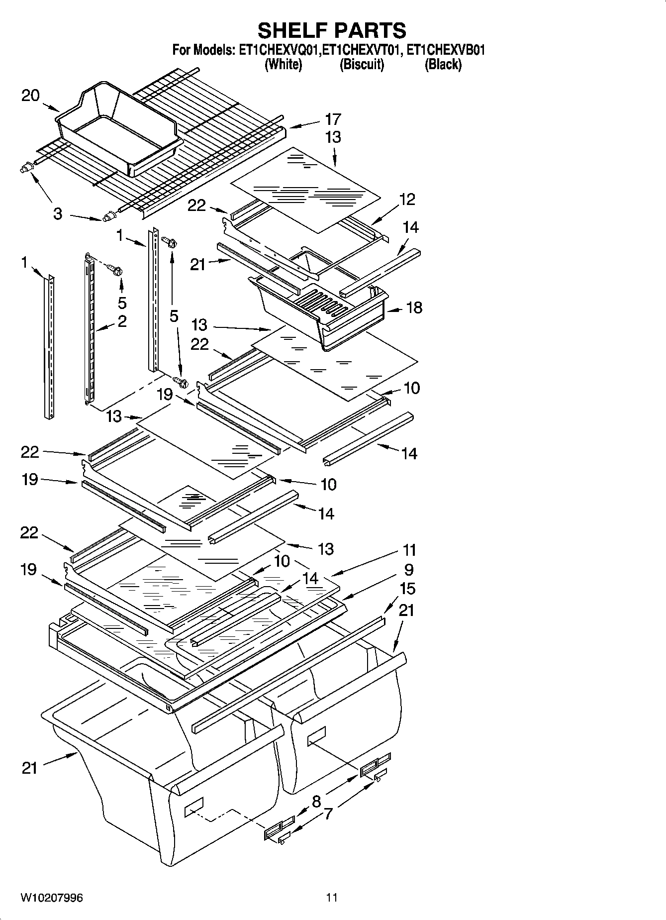 06 - SHELF PARTS, OPTIONAL PARTS (NOT INCLUDED)