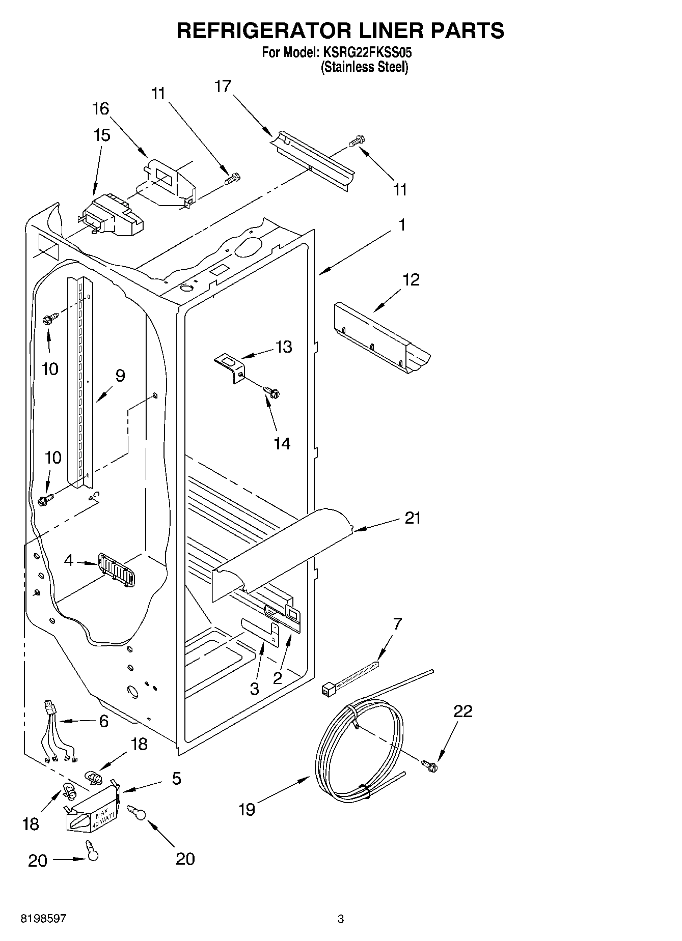 02 - REFRIGERATOR LINER PARTS