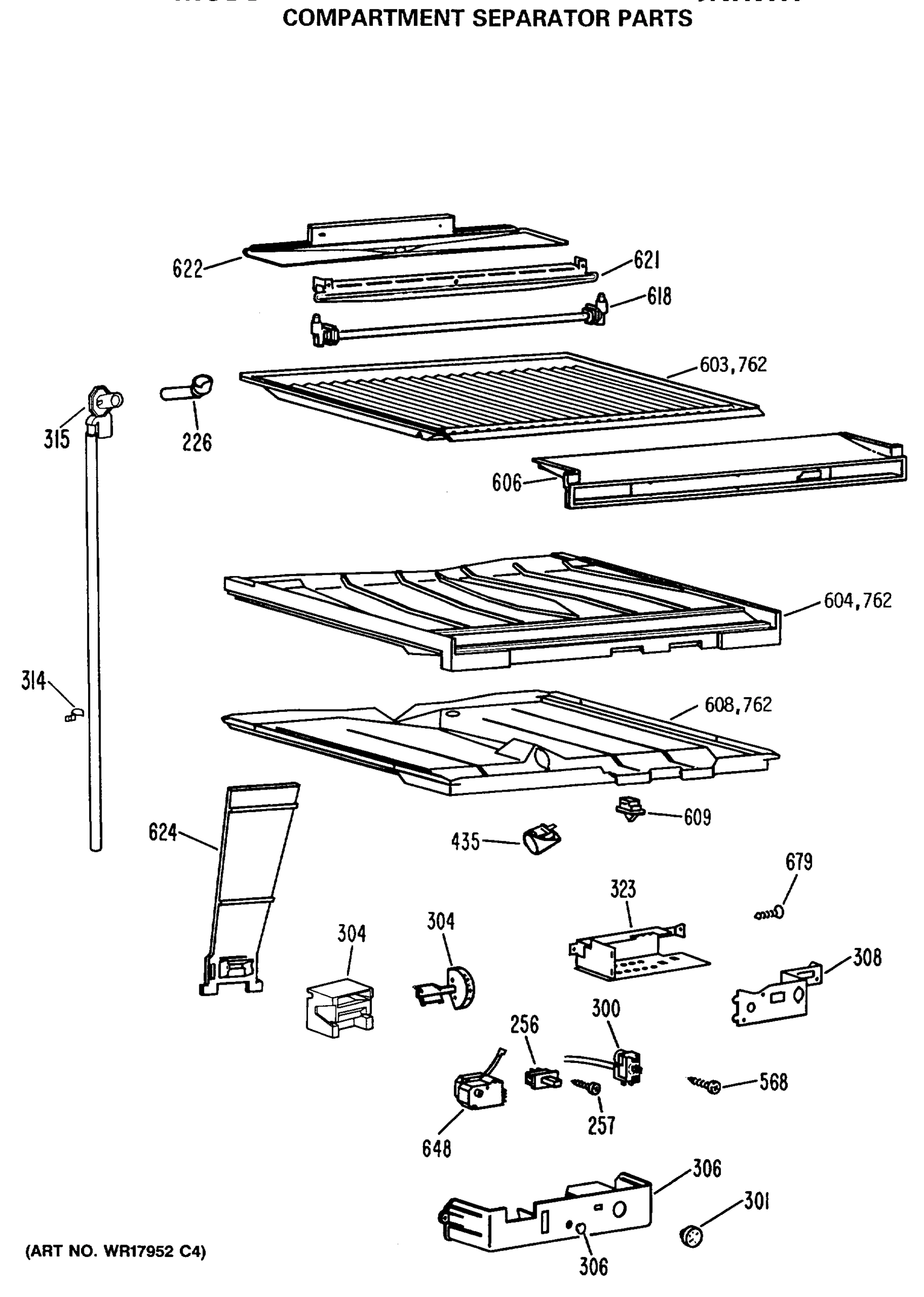 COMPARTMENT SEPARATOR PARTS