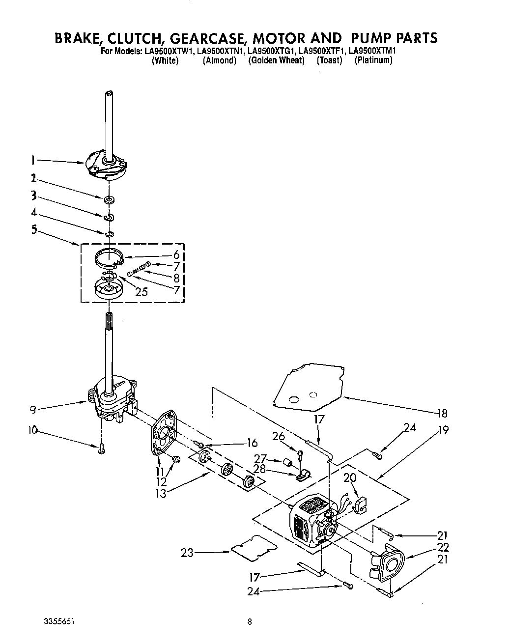 07 - BRAKE, CLUTCH, GEARCASE, MOTOR AND PUMP