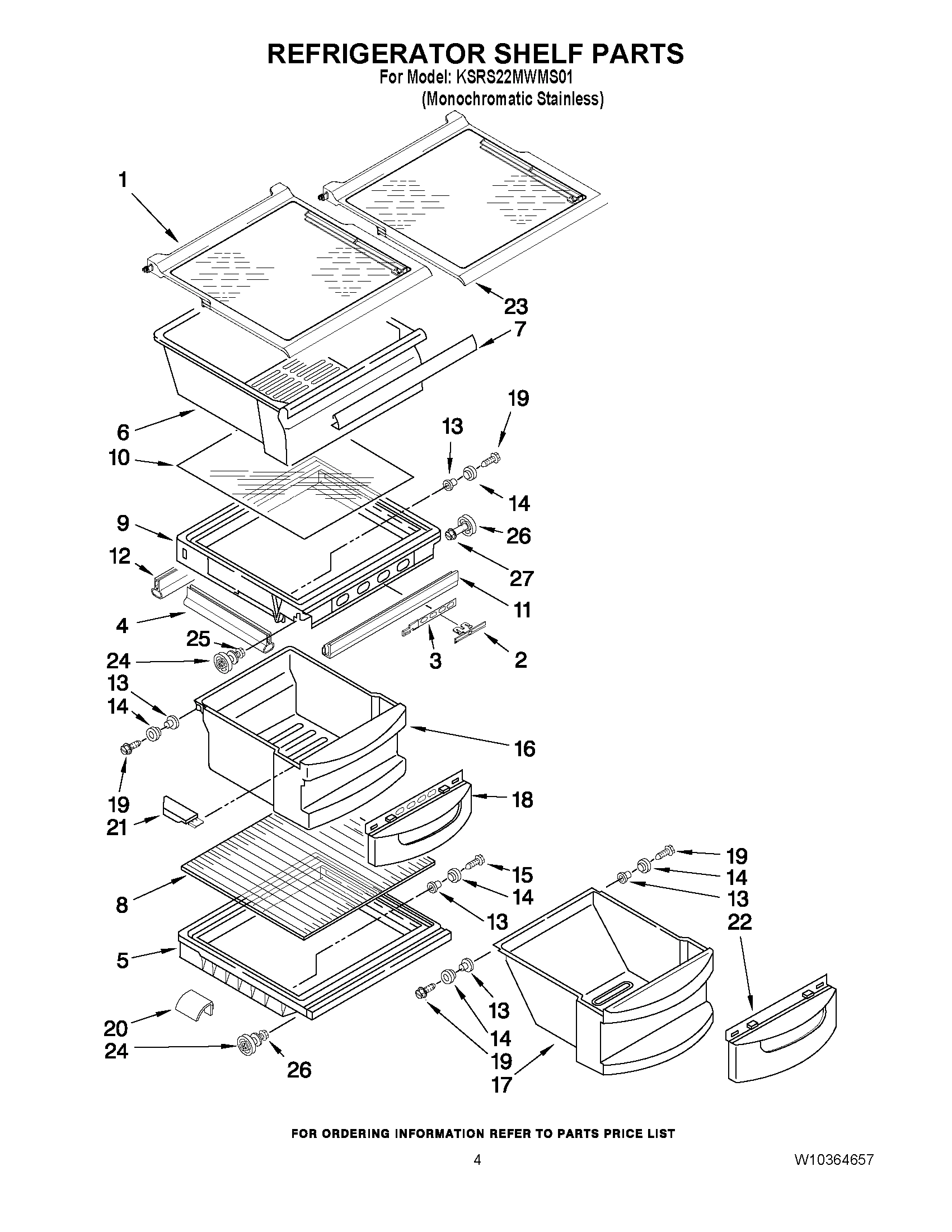 03 - REFRIGERATOR SHELF PARTS
