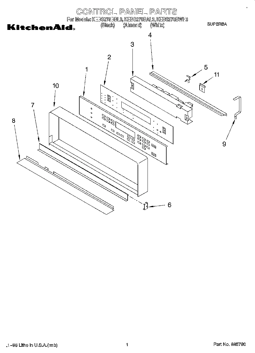 01 - CONTROL PANEL, LIT/OPTIONAL