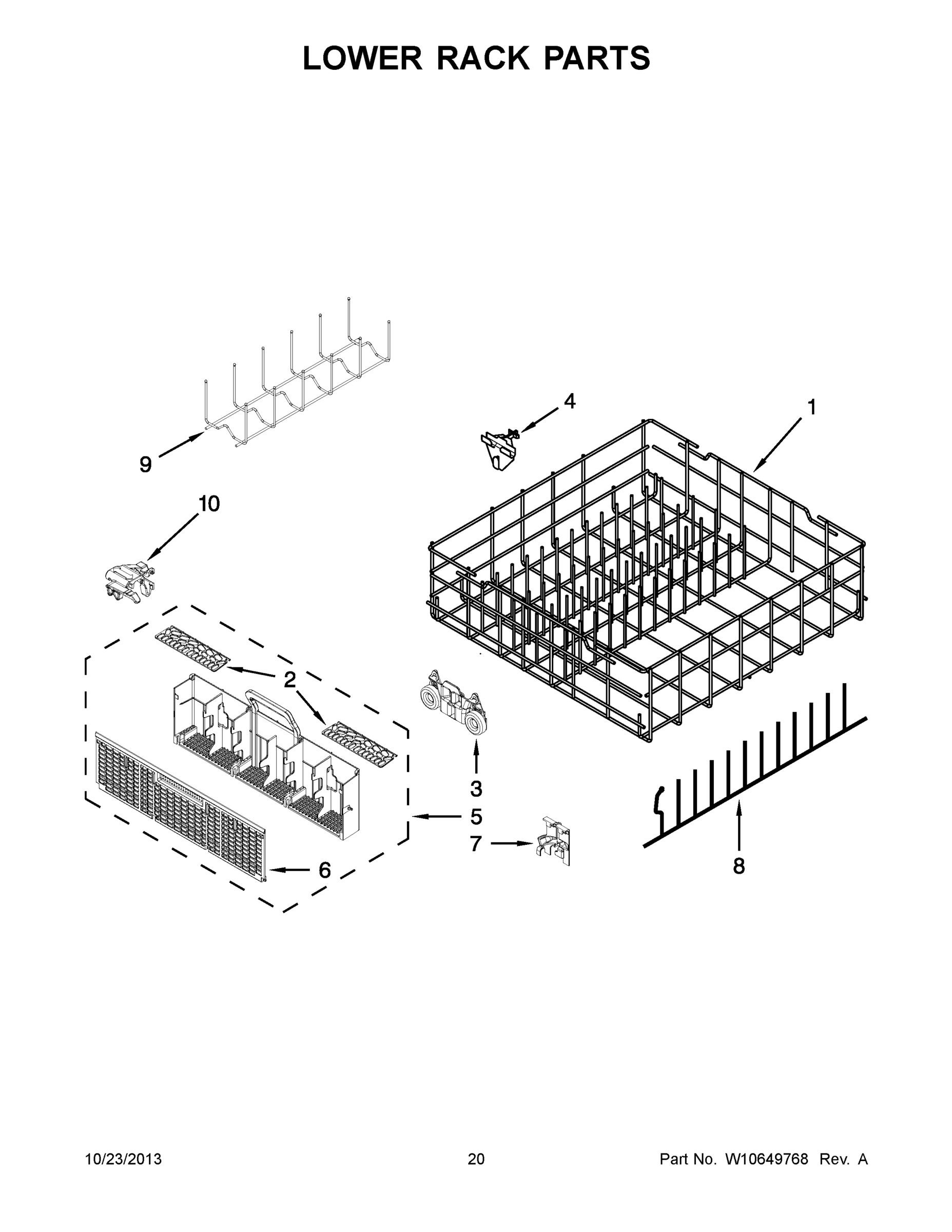 11 - LOWER RACK PARTS