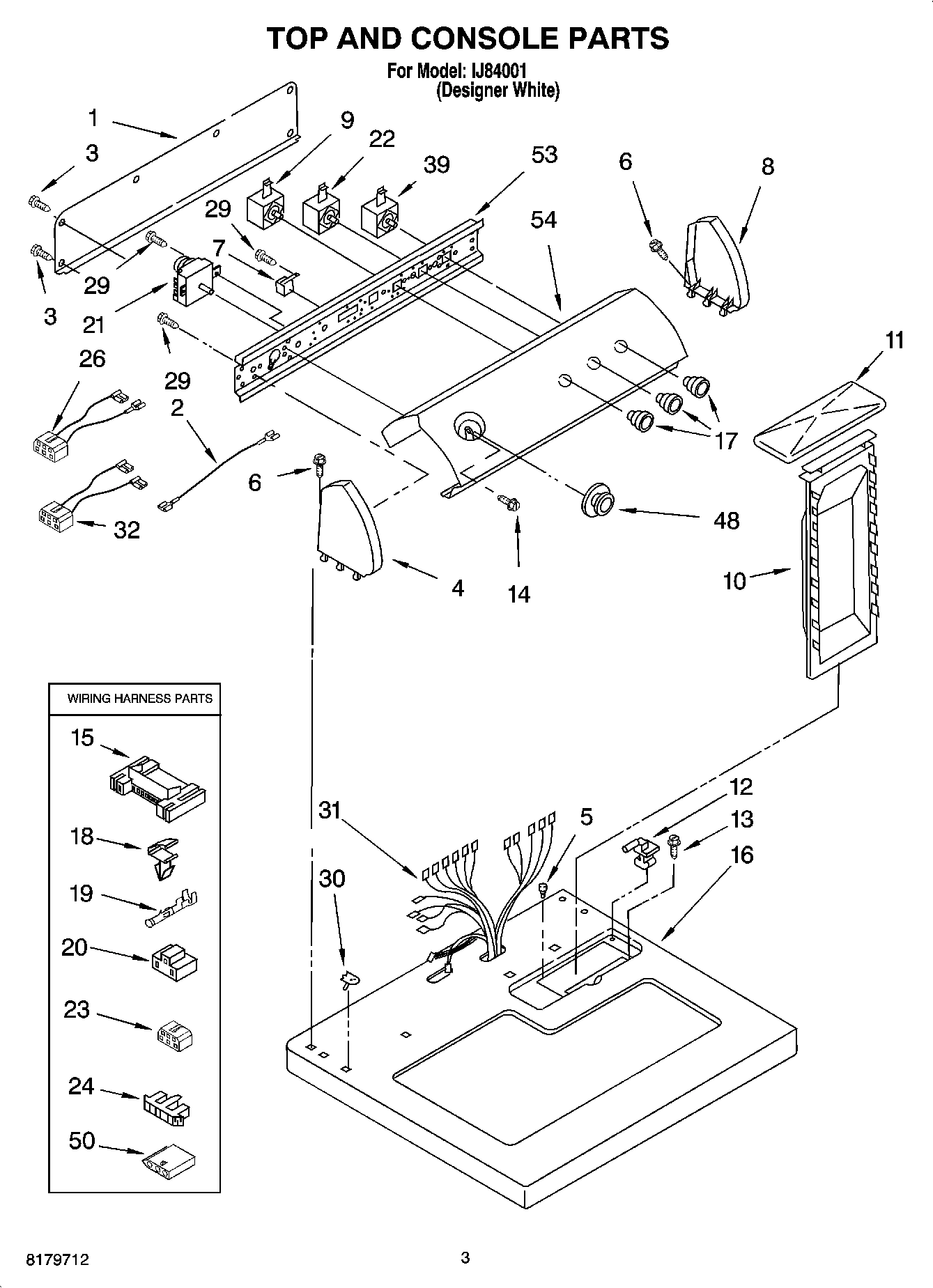 02 - TOP AND CONSOLE PARTS