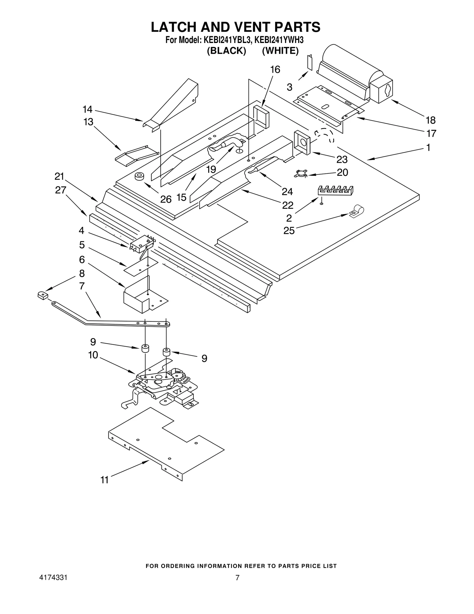 LATCH AND VENT PARTS