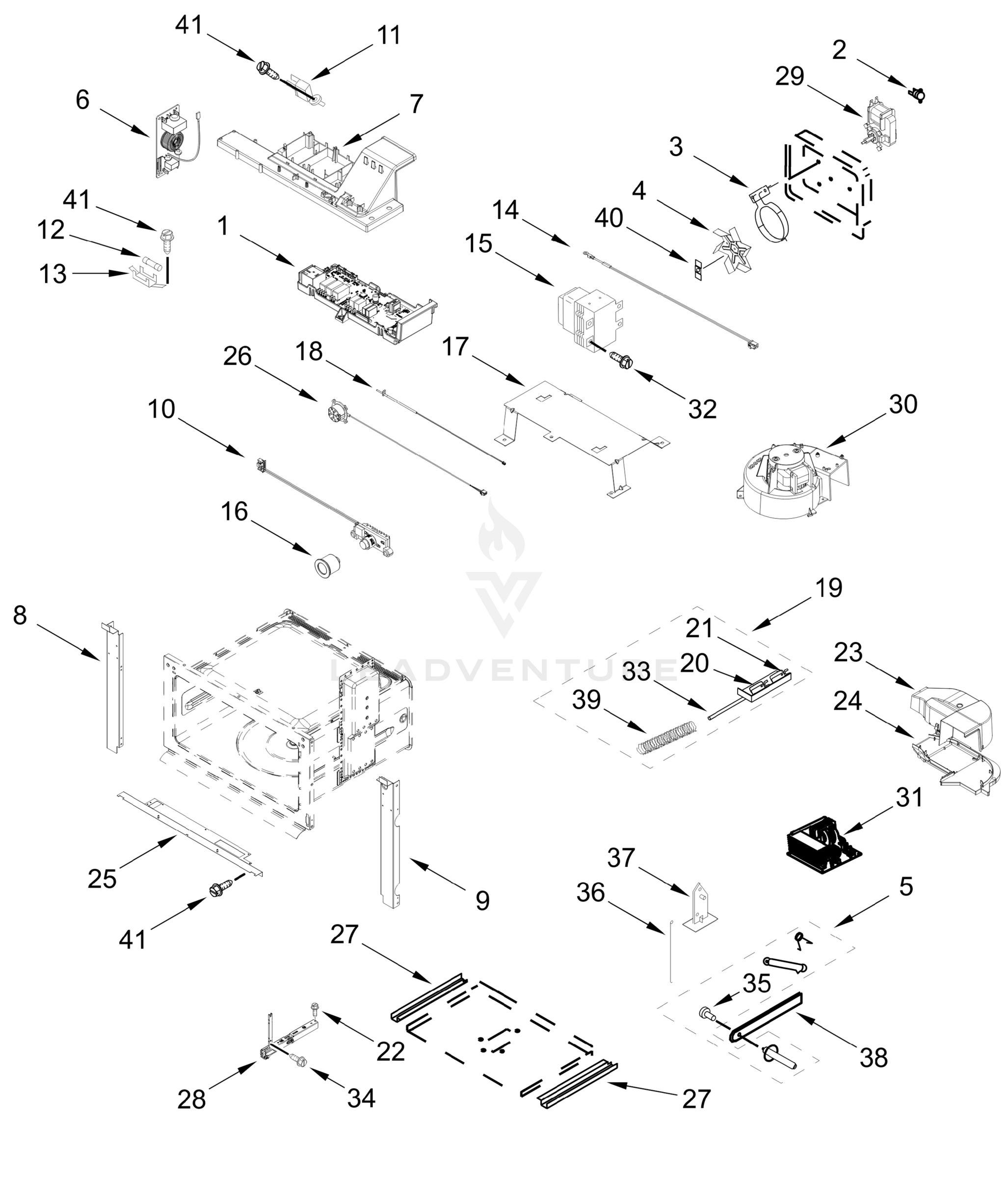 CABINET AND STIRRER PARTS