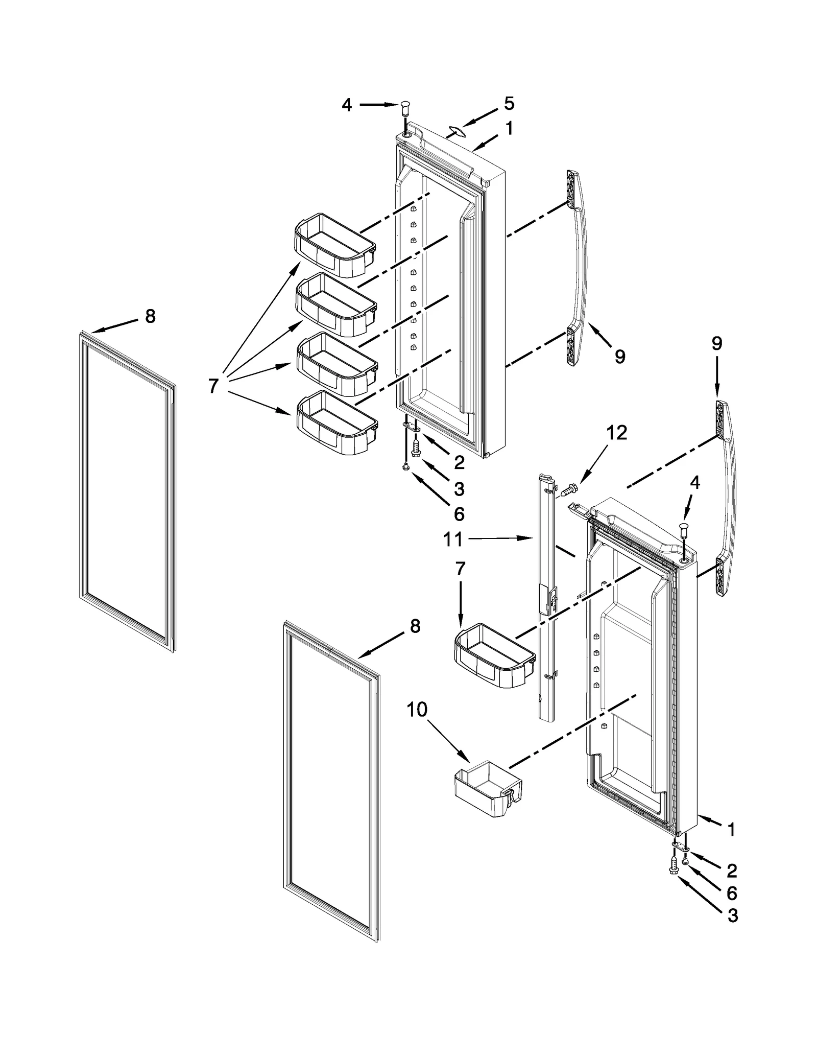 REFRIGERATOR DOOR PARTS