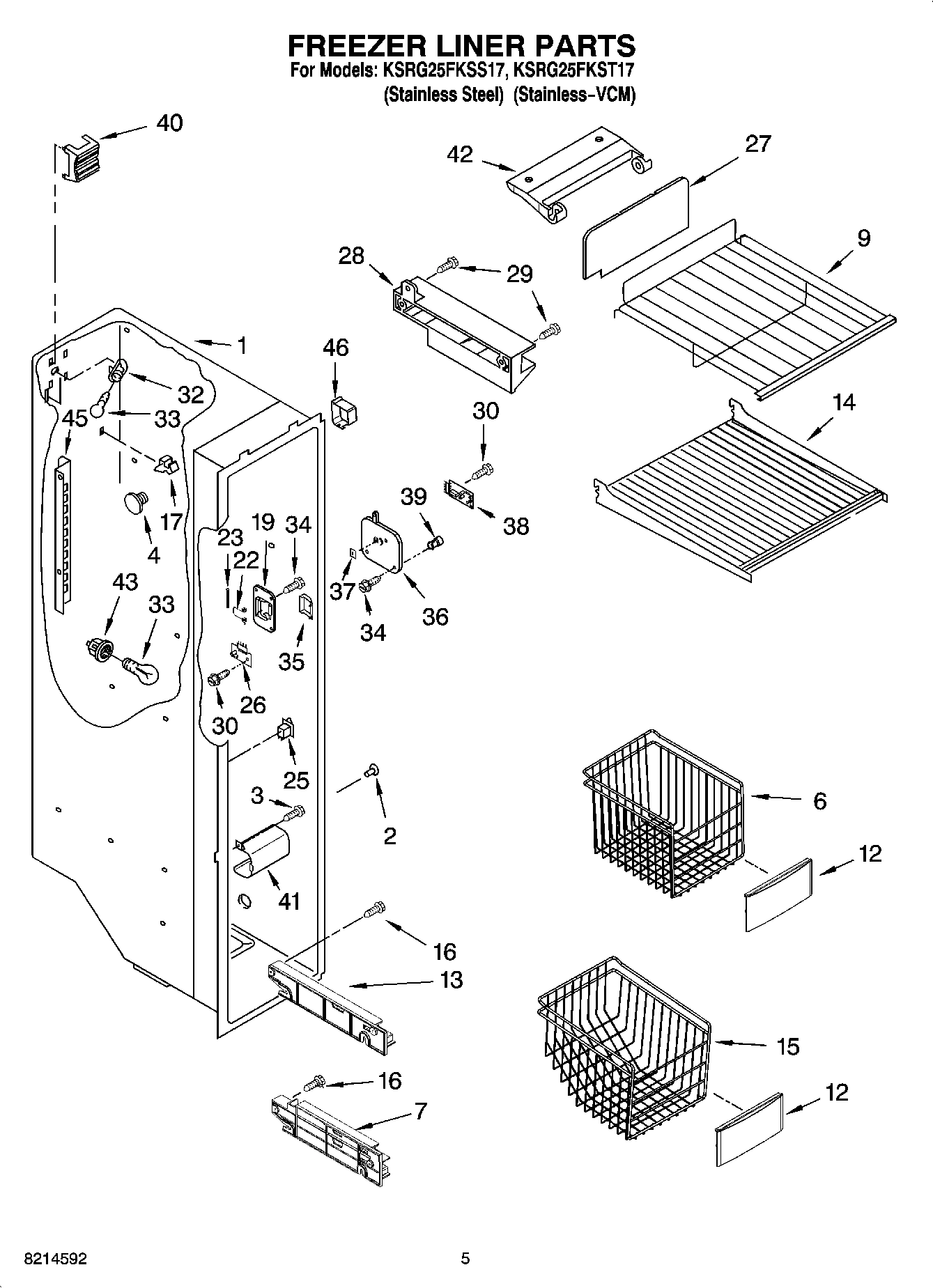 04 - FREEZER LINER PARTS