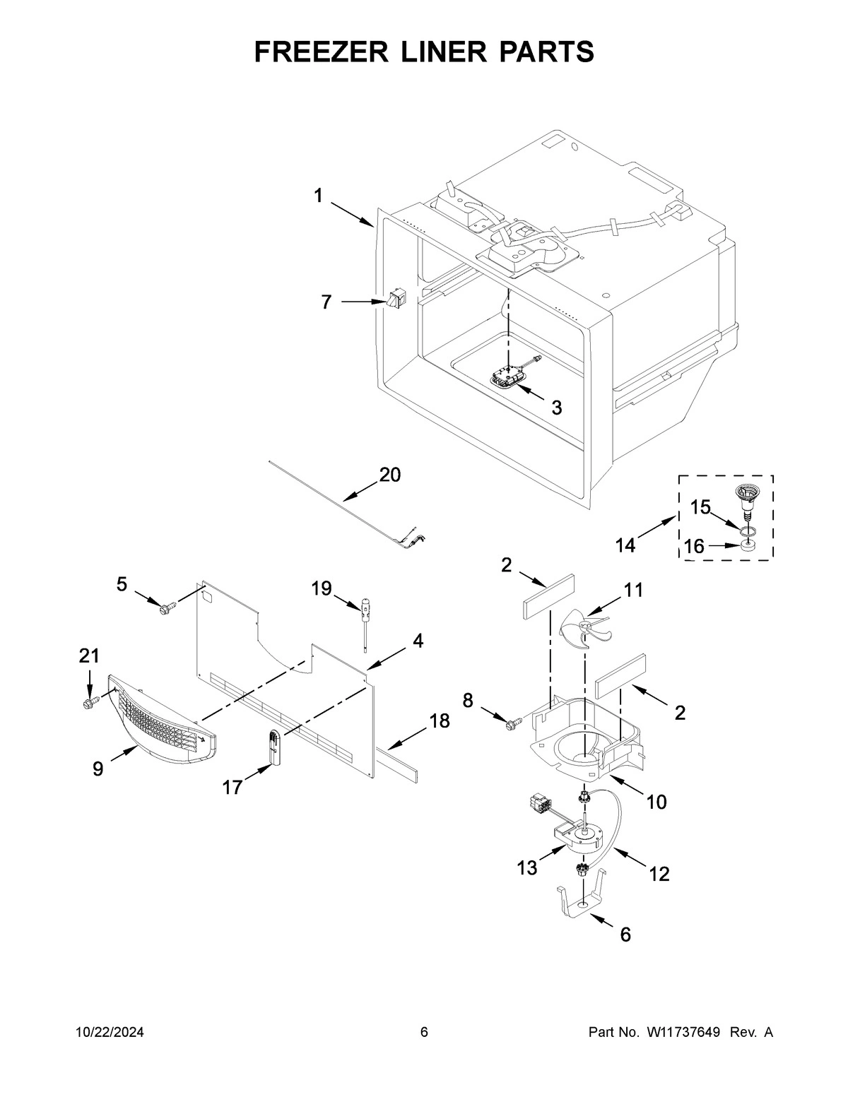 04 - FREEZER LINER PARTS