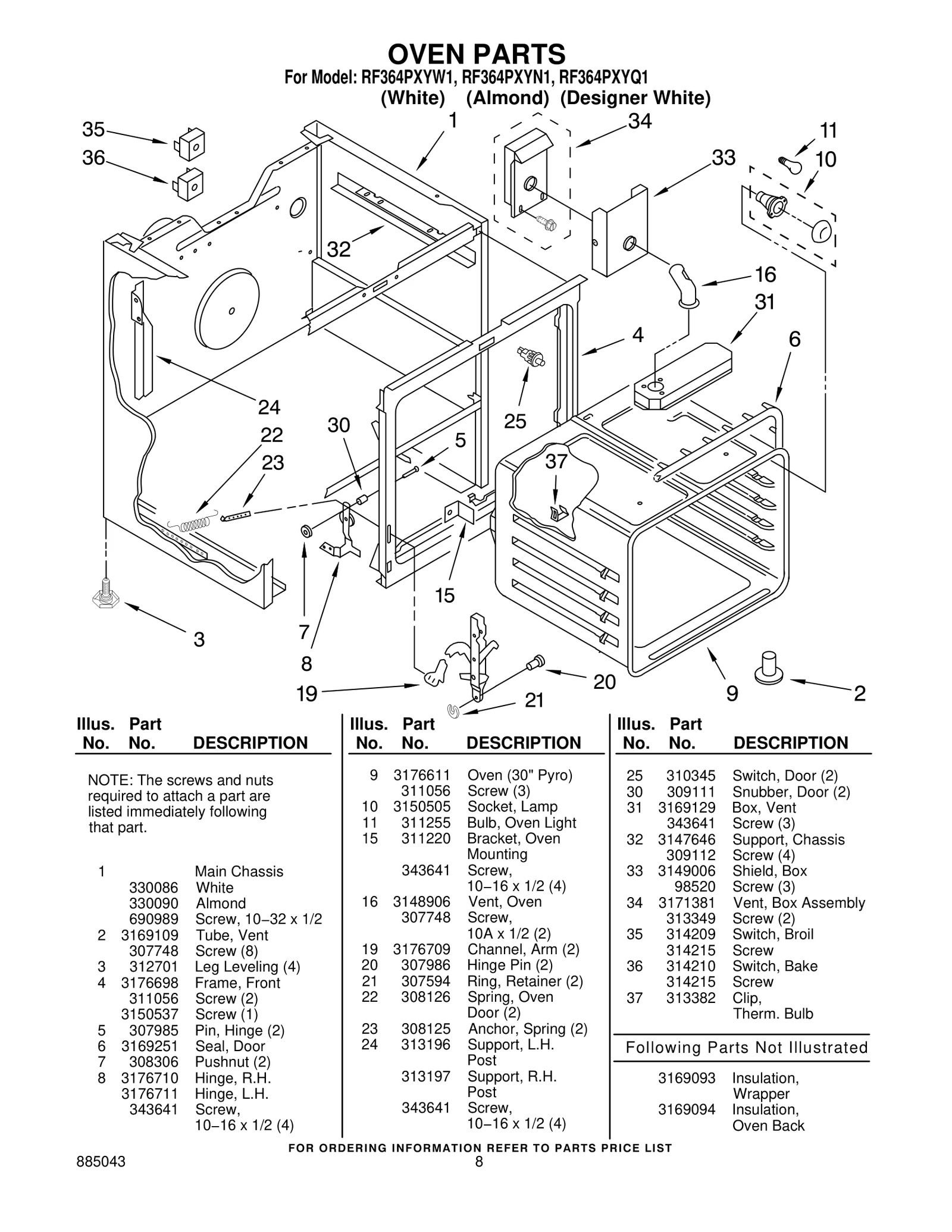 OVEN PARTS