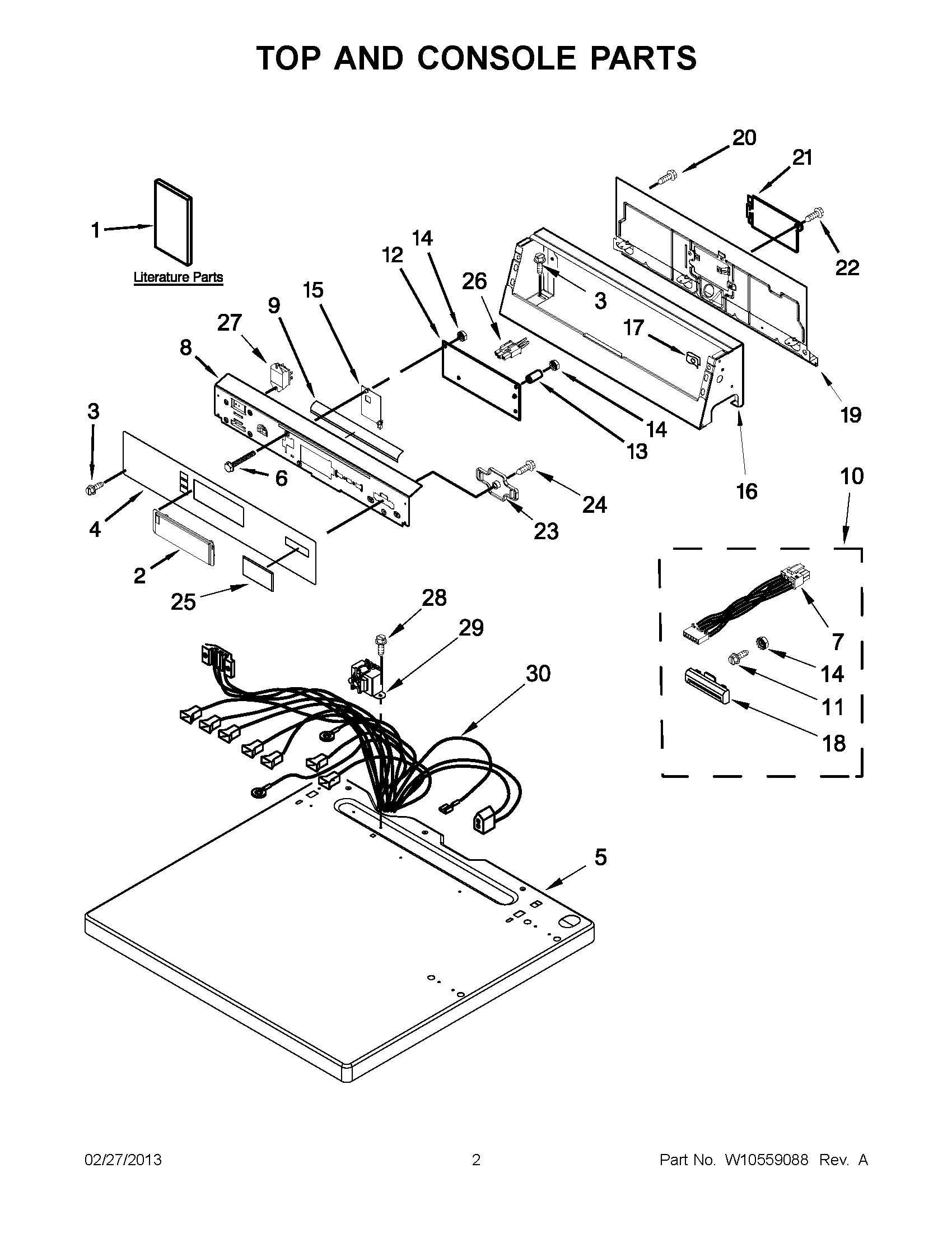 01 - TOP AND CONSOLE PARTS
