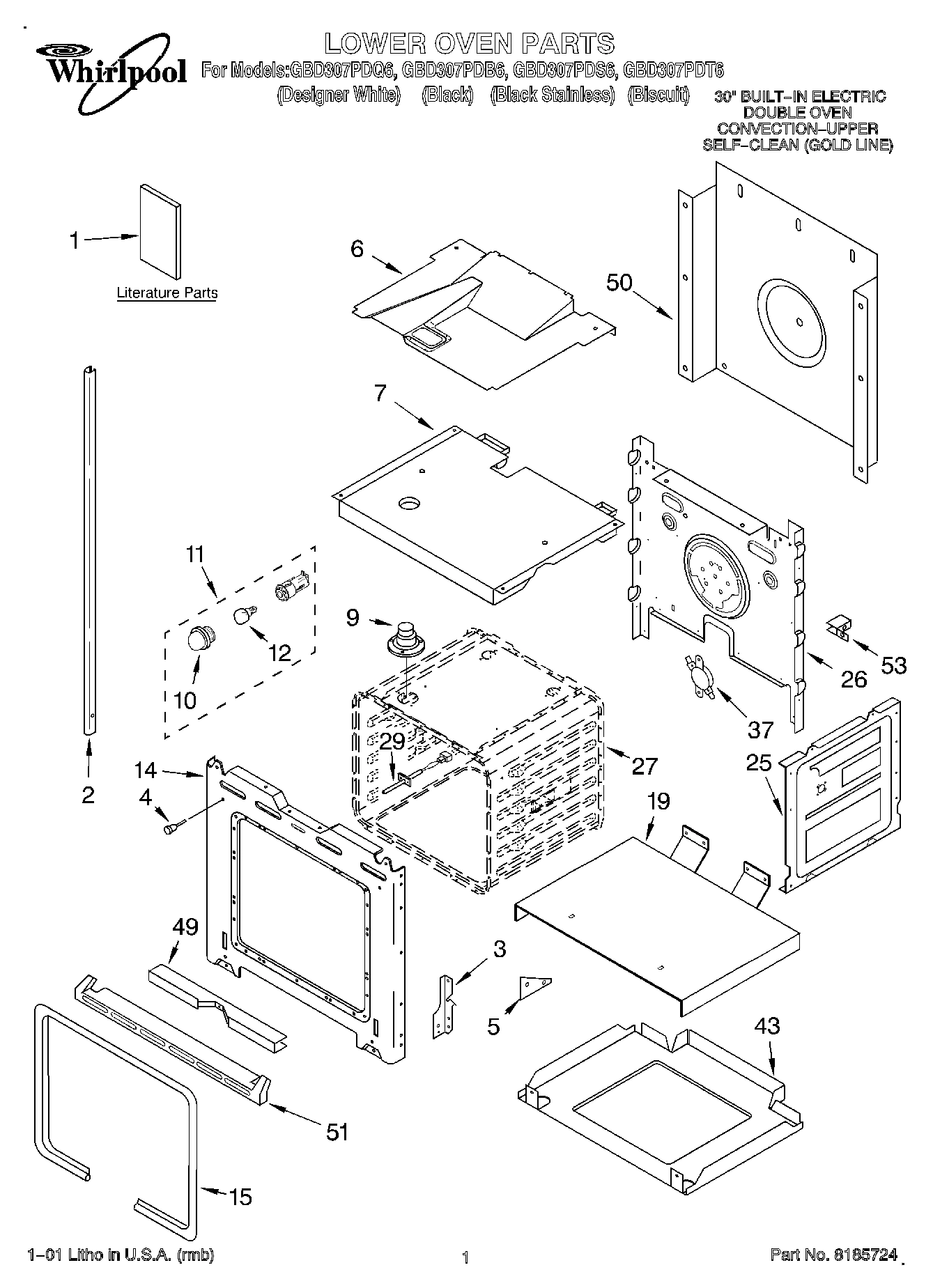 01 - LOWER OVEN, LITERATURE
