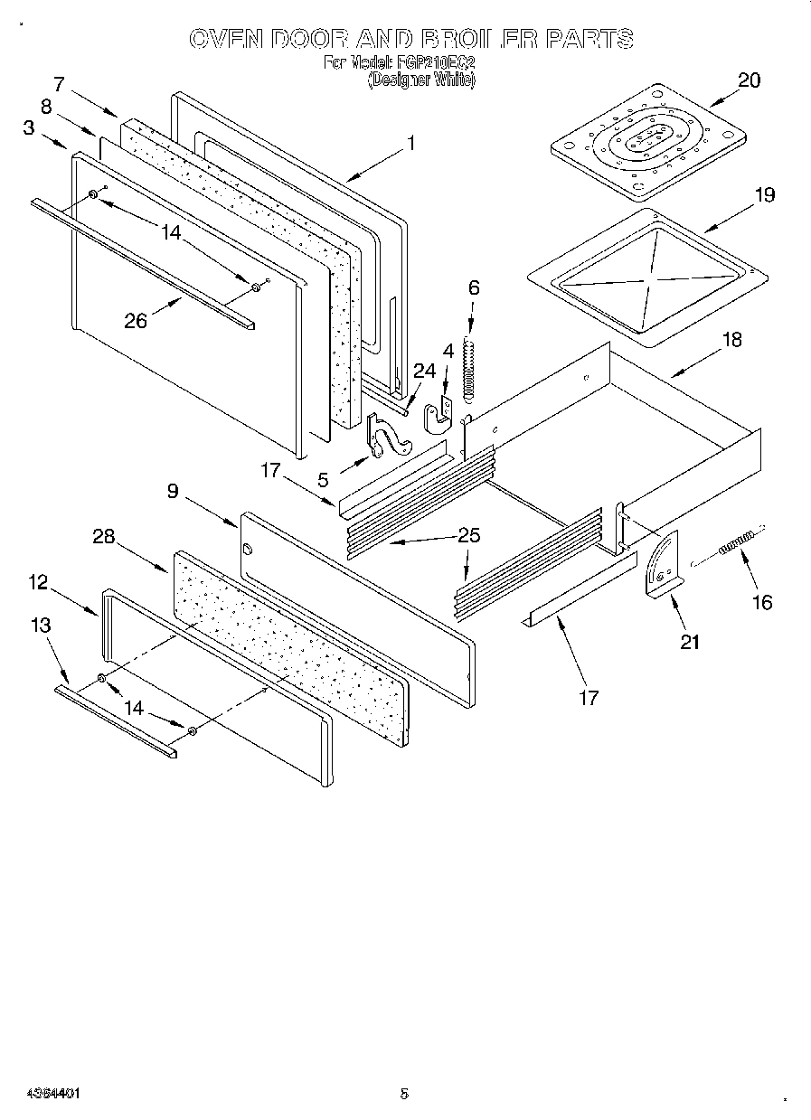 03 - OVEN DOOR AND BROILER