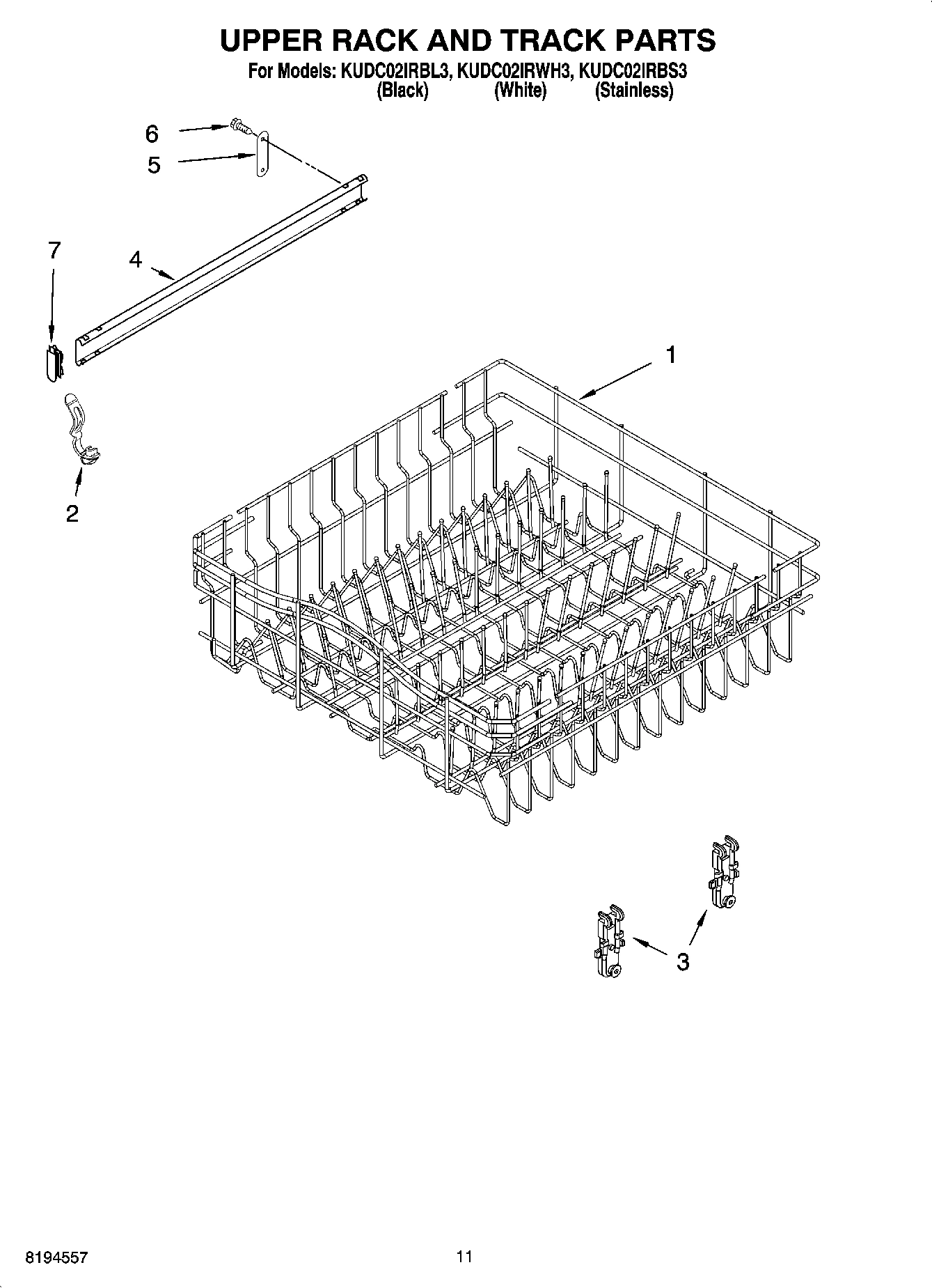 09 - UPPER RACK AND TRACK PARTS