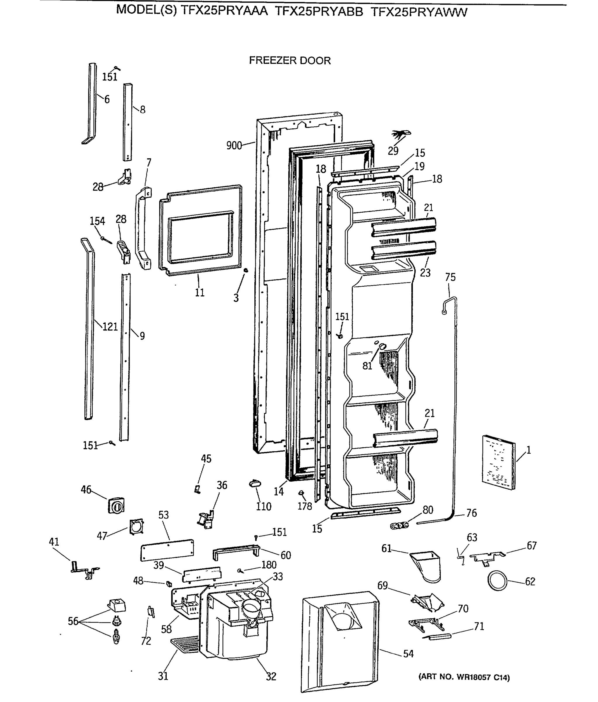 FREEZER DOOR