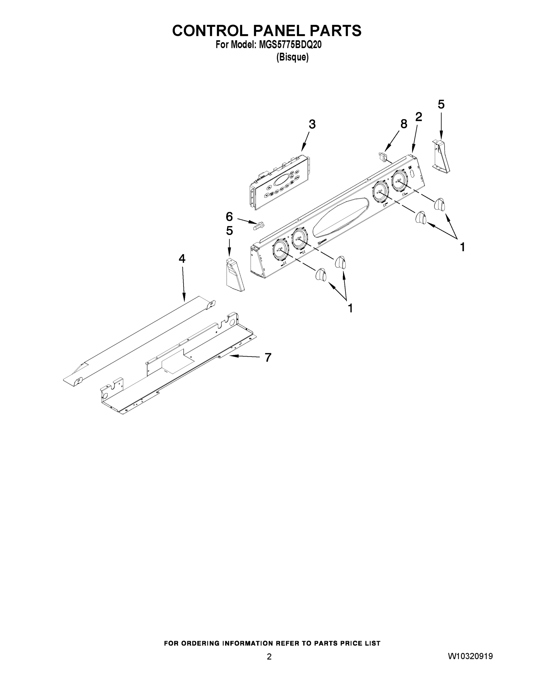 02 - CONTROL PANEL PARTS