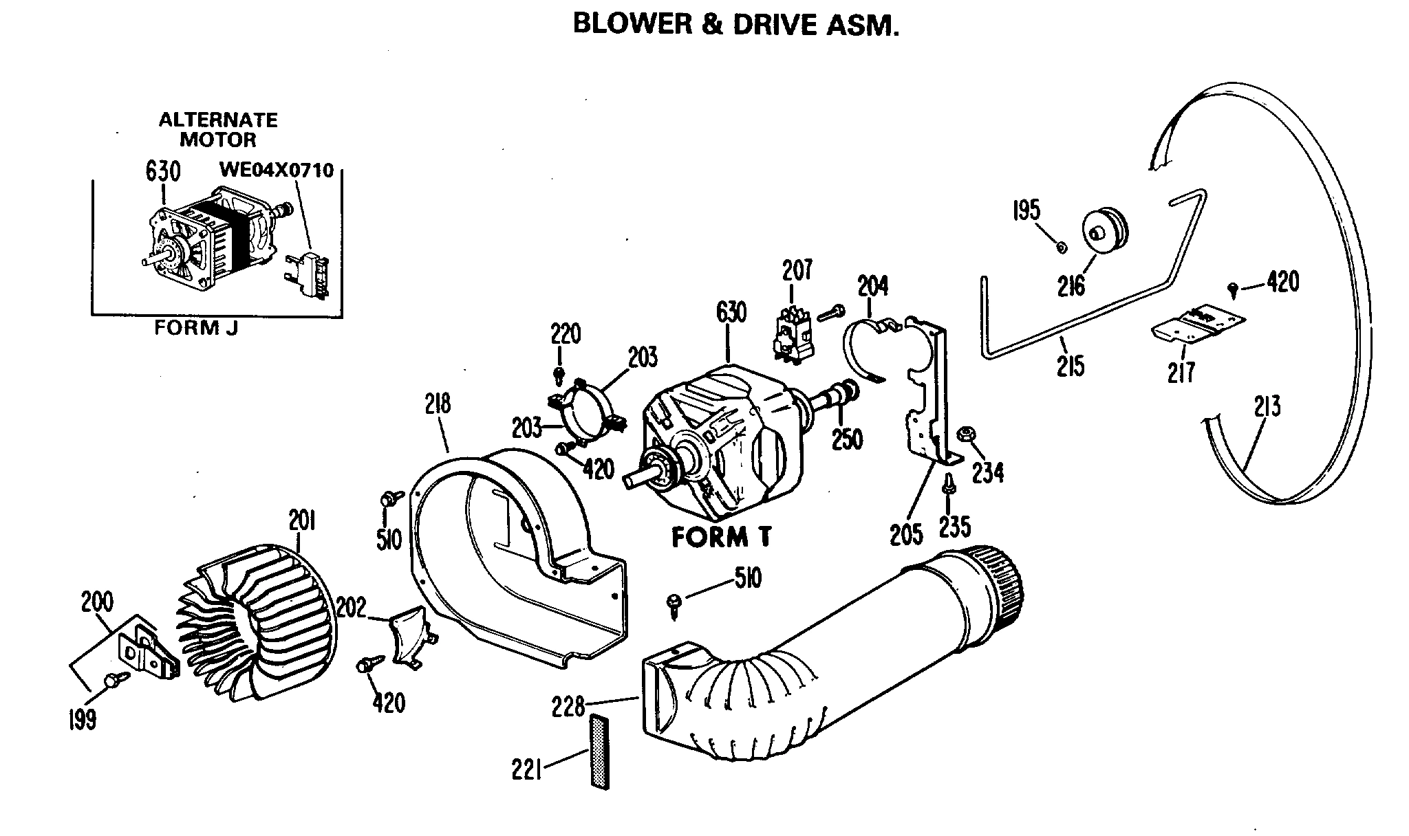 BLOWER & DRIVE ASM.