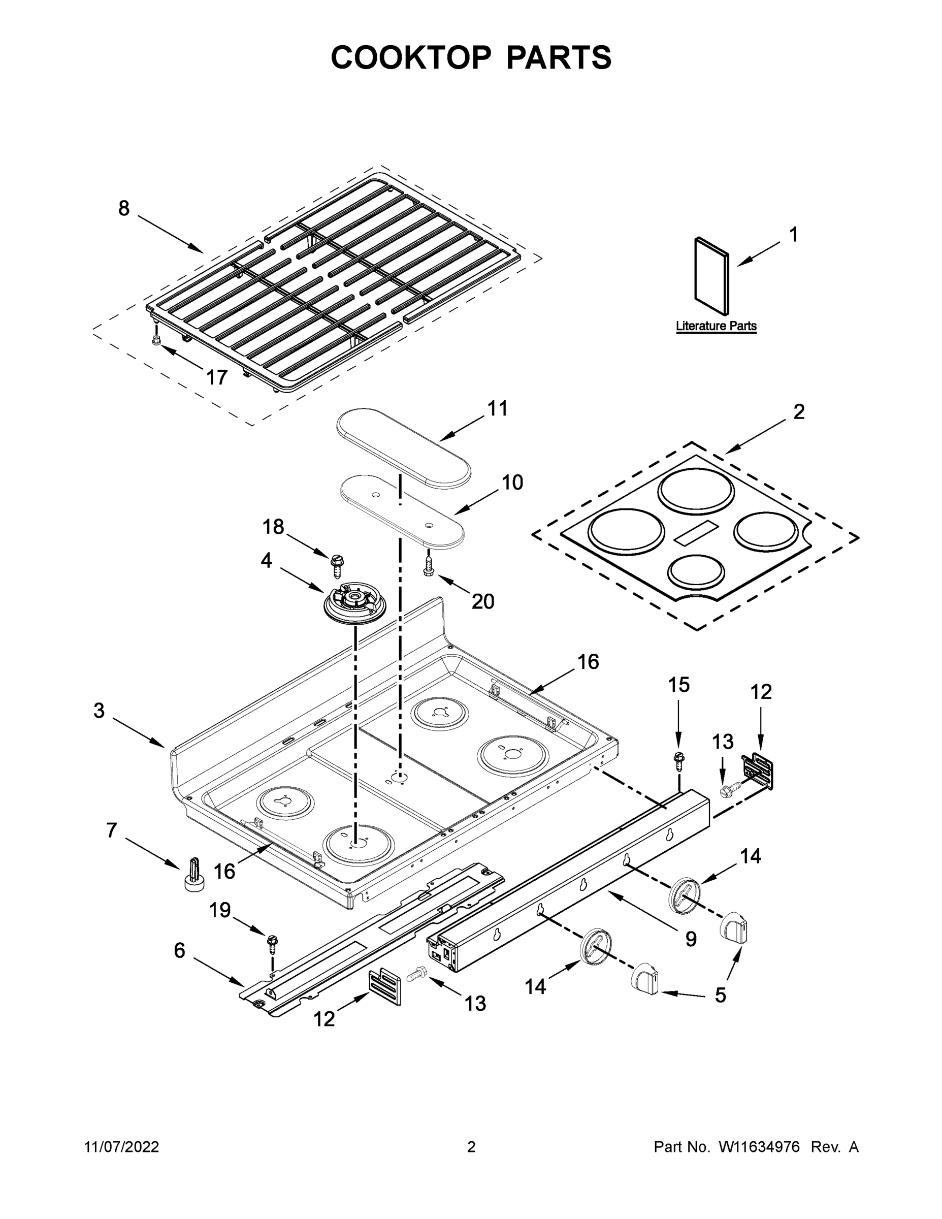 02 - COOKTOP PARTS