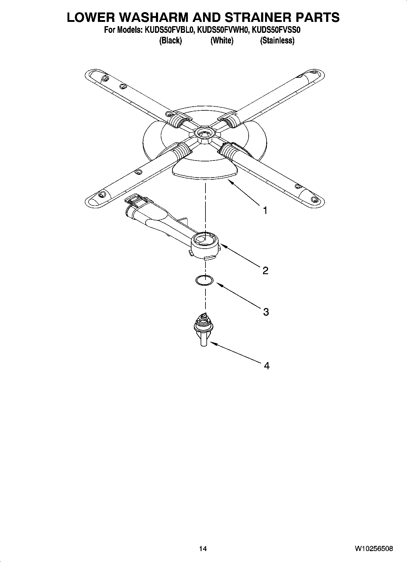 11 - LOWER WASHARM AND STRAINER PARTS