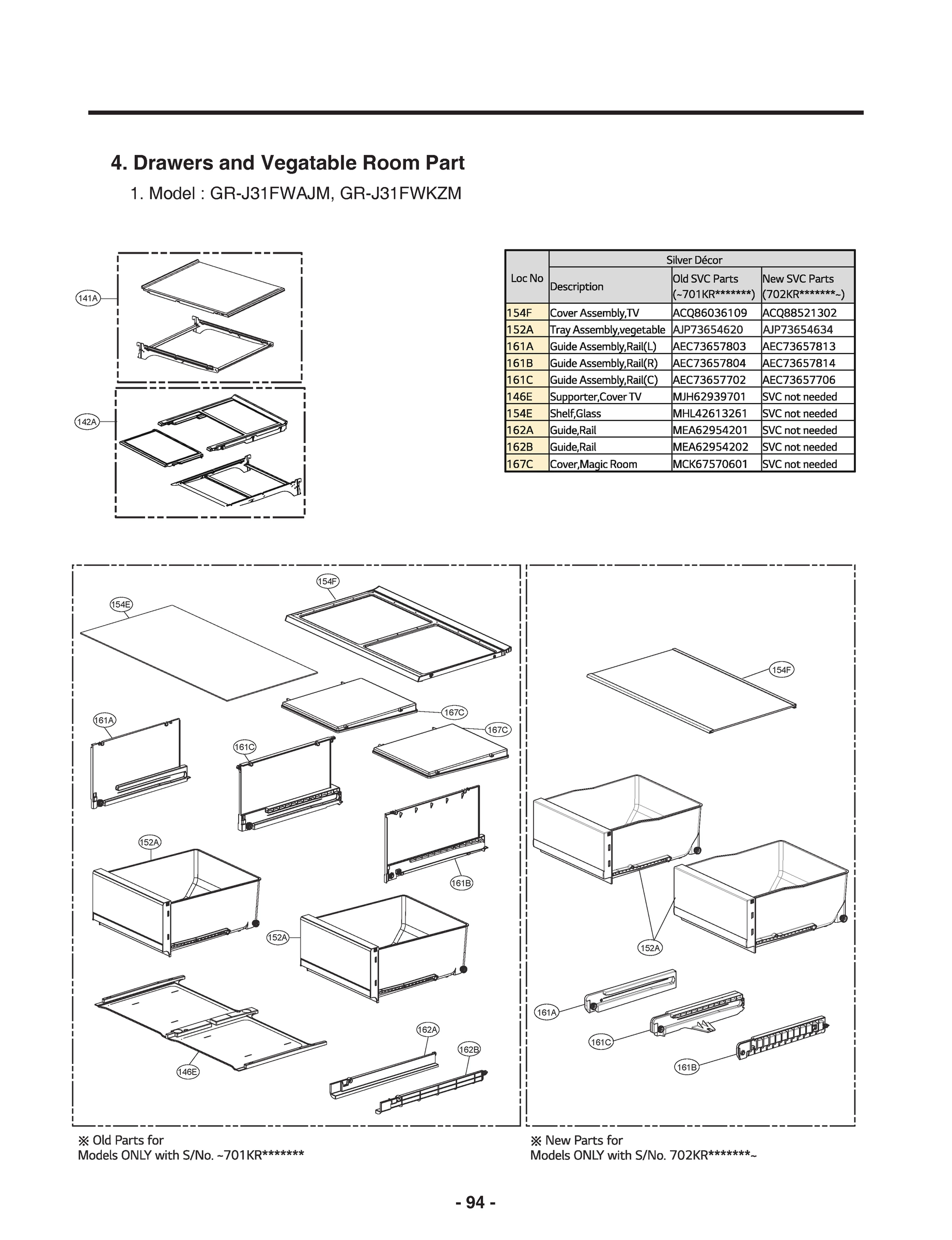 DRAWERS AND VEGATABLE ROOM PART