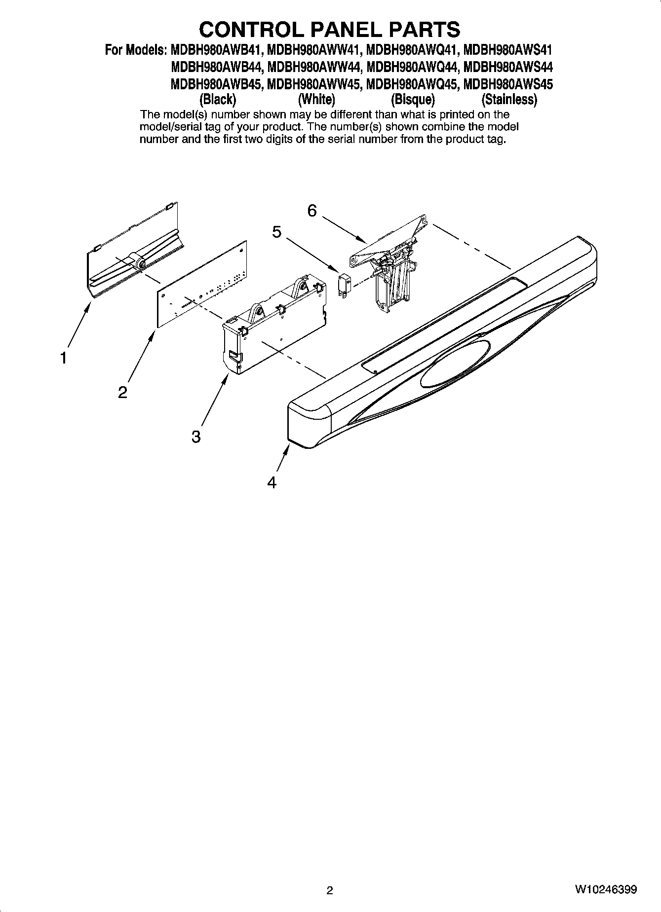 02 - CONTROL PANEL PARTS