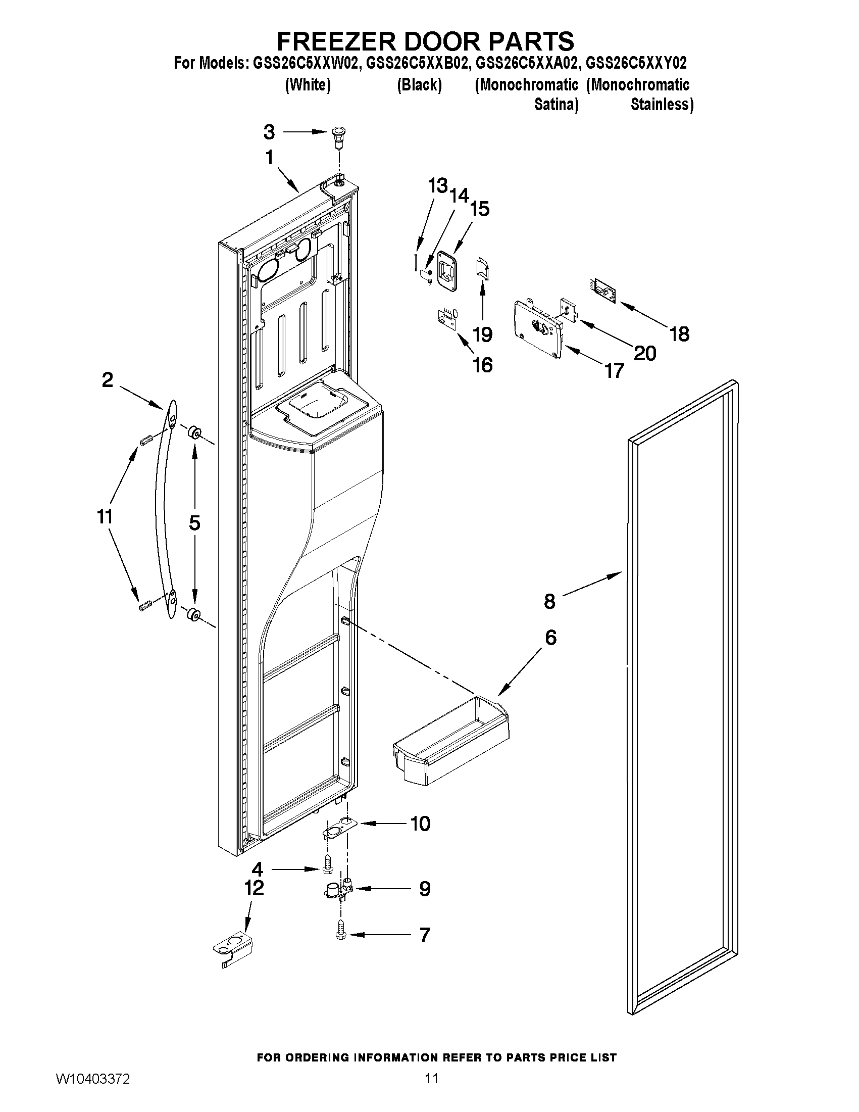 07 - FREEZER DOOR PARTS