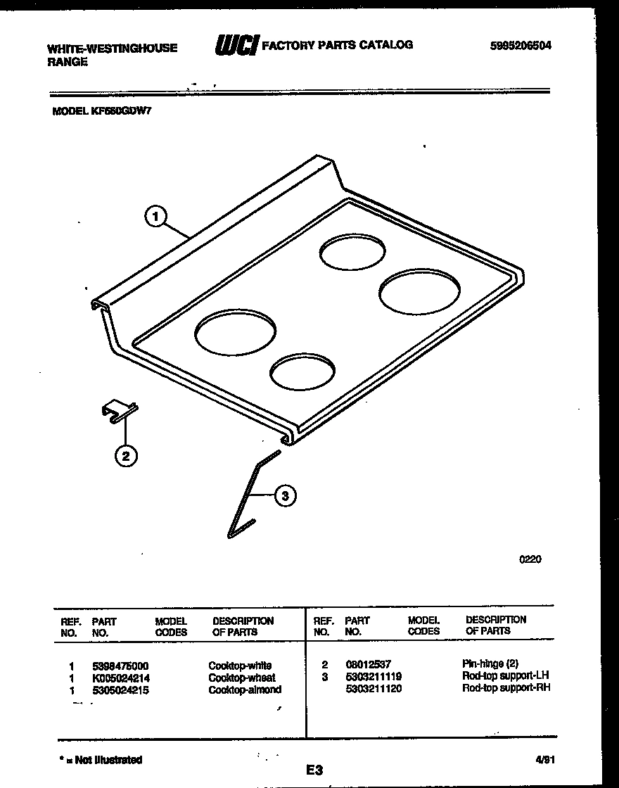 04 - COOKTOP PARTS