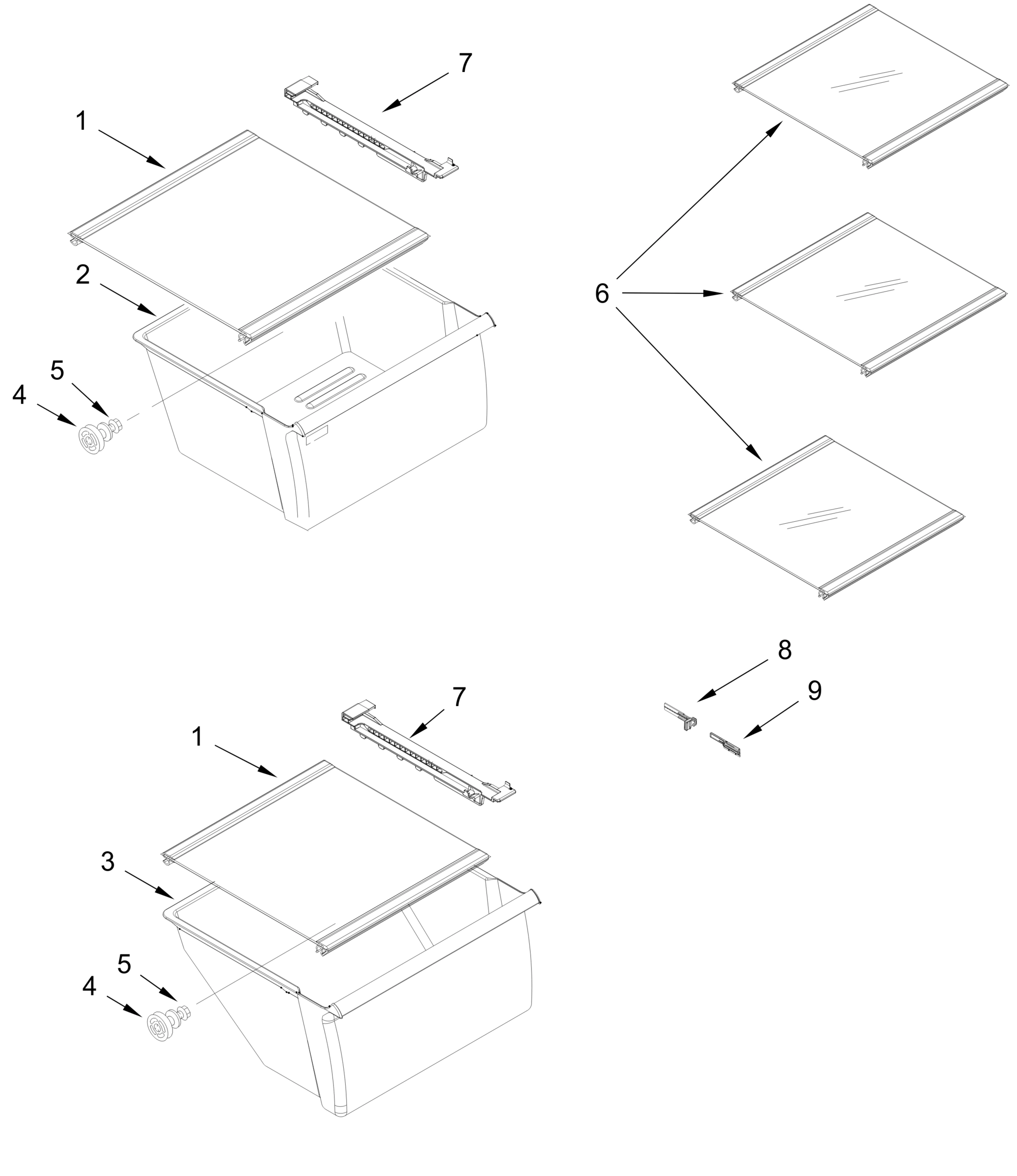 REFRIGERATOR SHELF PARTS